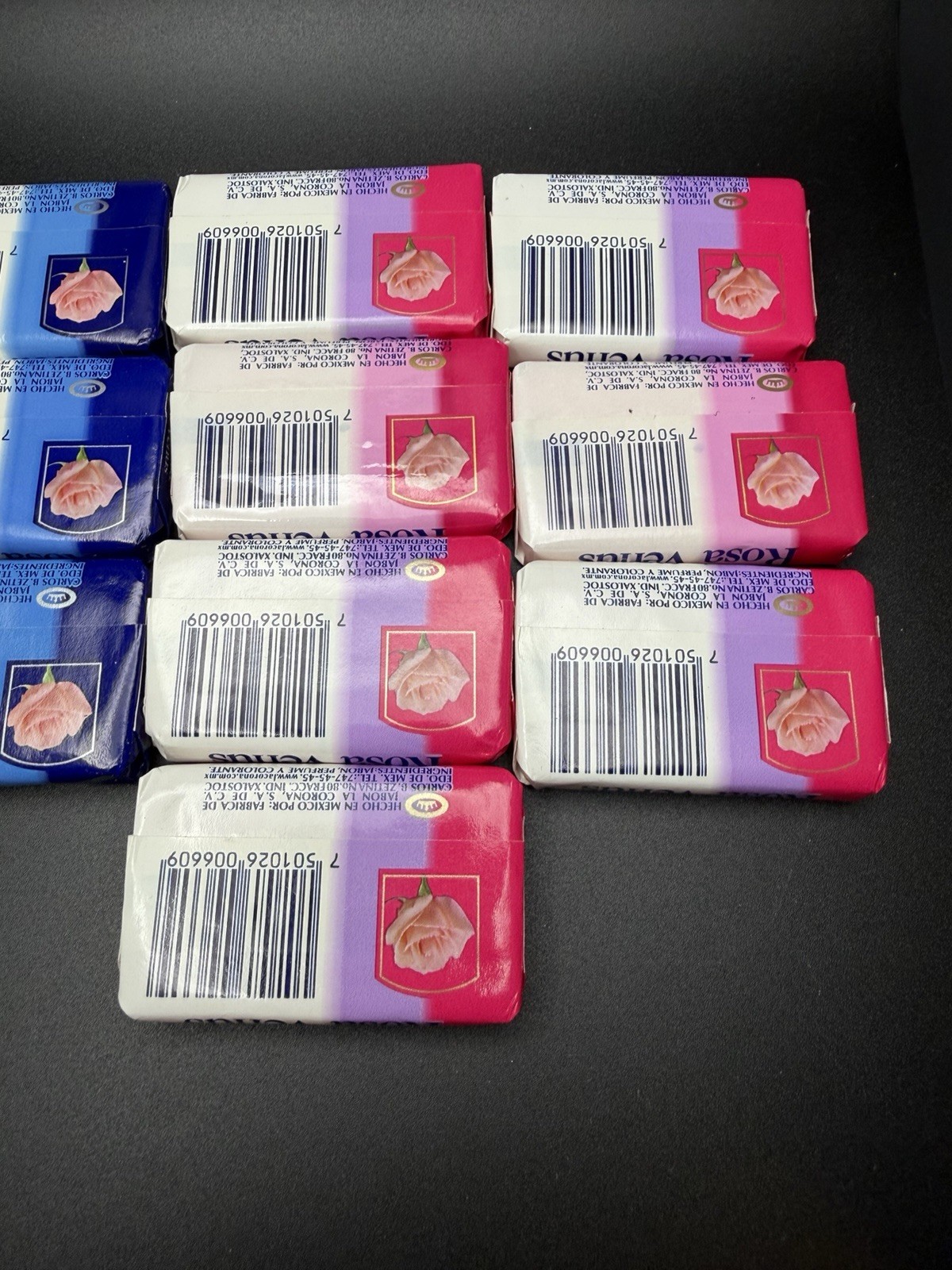 Rosa Venus White & Rosa Soap Bars 5.3 oz – Classic Gentle Scented Bars Lot of 14