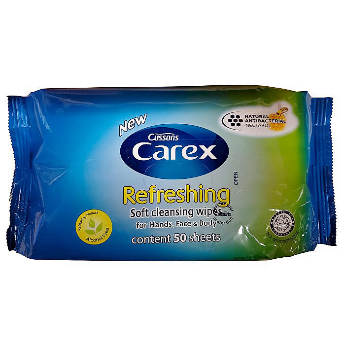 2 Packs Carex Alcohol Free Soft Cleansing Wipes for Body, Hands and Face