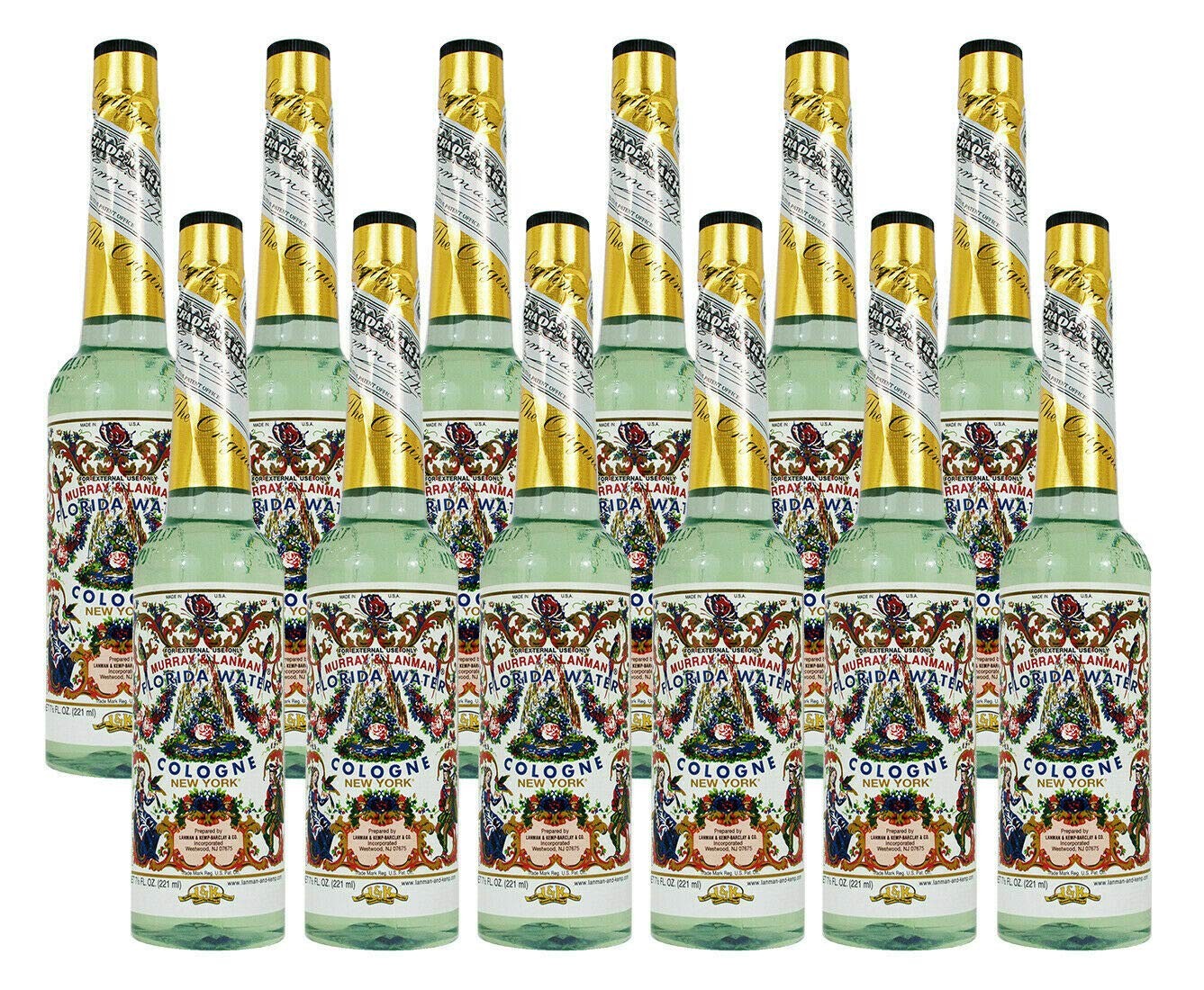 Murray & Lanman Florida Water Cologne – 7.5 Fl. Oz. (Pack of 12) Agua Florida