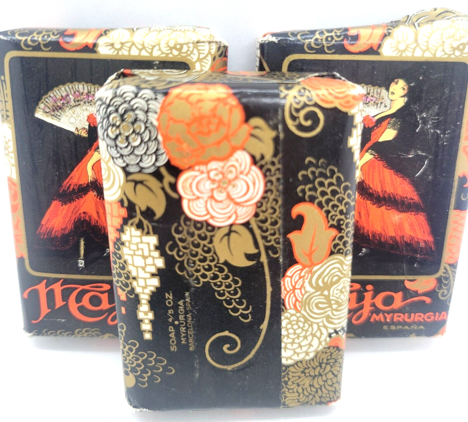 Maja Myrurgia Espana Soap Bars Spain Barcelona 4 Pieces NEW – VINTAGE