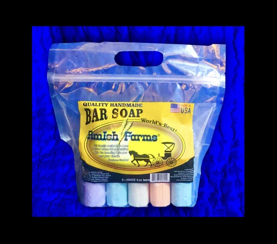 3 Pack (15 Bars) Amish Farm Worlds Best Quality Bar Soap each approx 3”x3”x1.25”