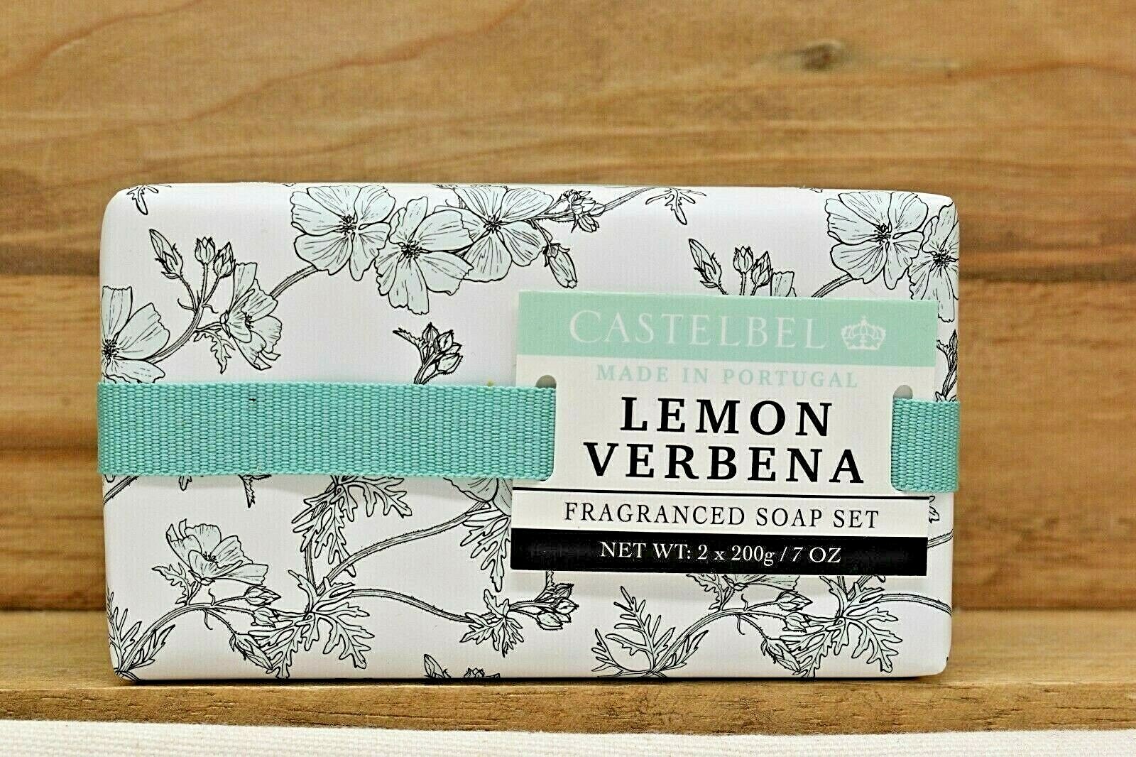 1 set of 2 CASTELBEL Lemon Verbena Fragranced Soap Set Made in Portugal