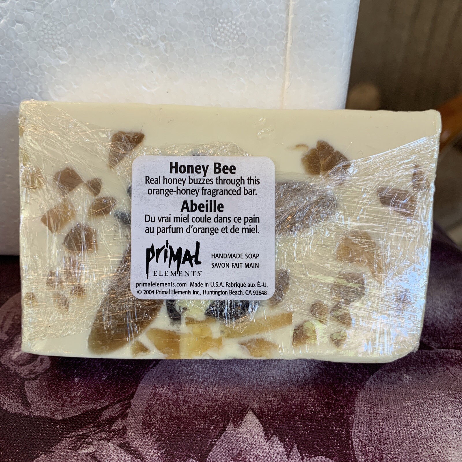 Honey Bee Real Honey Orange Fragrance Handmade Bar Soap Sealed Brand New
