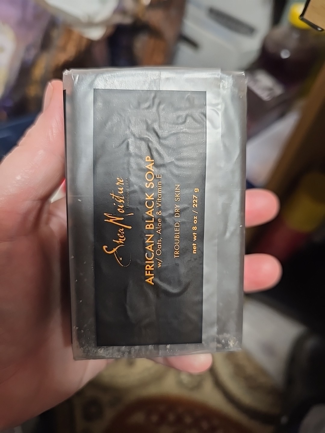 Shea Moisture African Black Soap with Shea Butter Troubled Dry Skin 8 oz NIPS