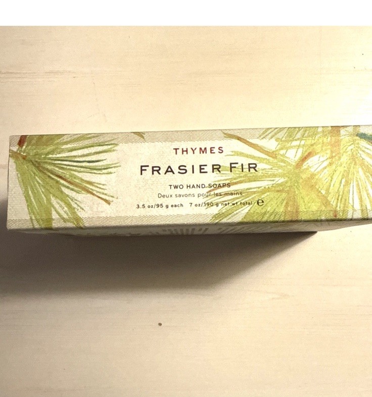 Thymes Frasier Fir Two-Hand Soaps 3.5 oz Each – Triple-Milled, Made in USA