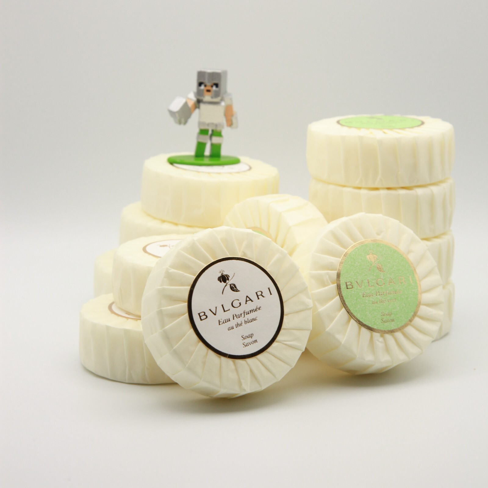 BVLGARI Au The Vert (White + Green Tea) Resort Soap Bar, Pack of 12 (12x50gr)