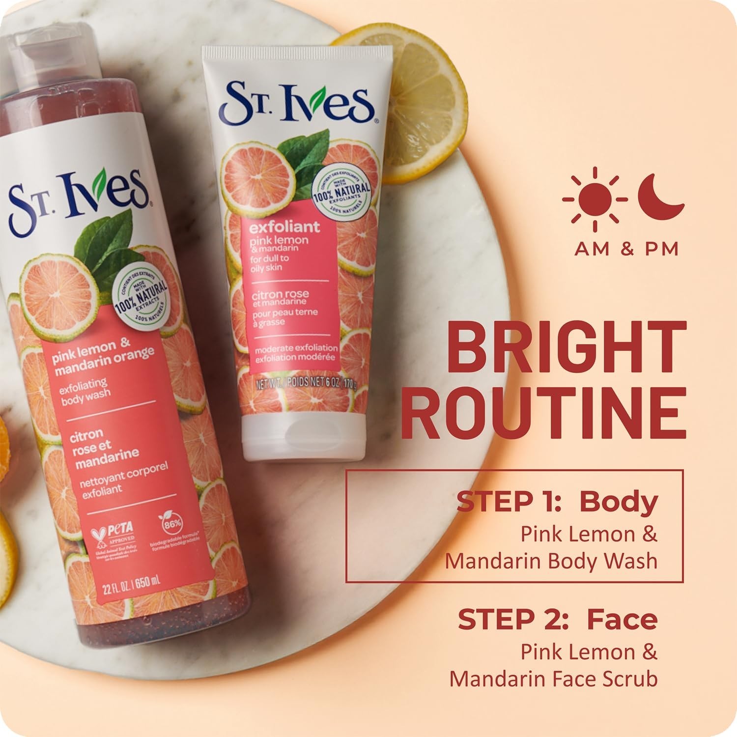St. Ives Body Wash Variety 2-Pack – Soothing Oatmeal & Shea Butter + Exfol