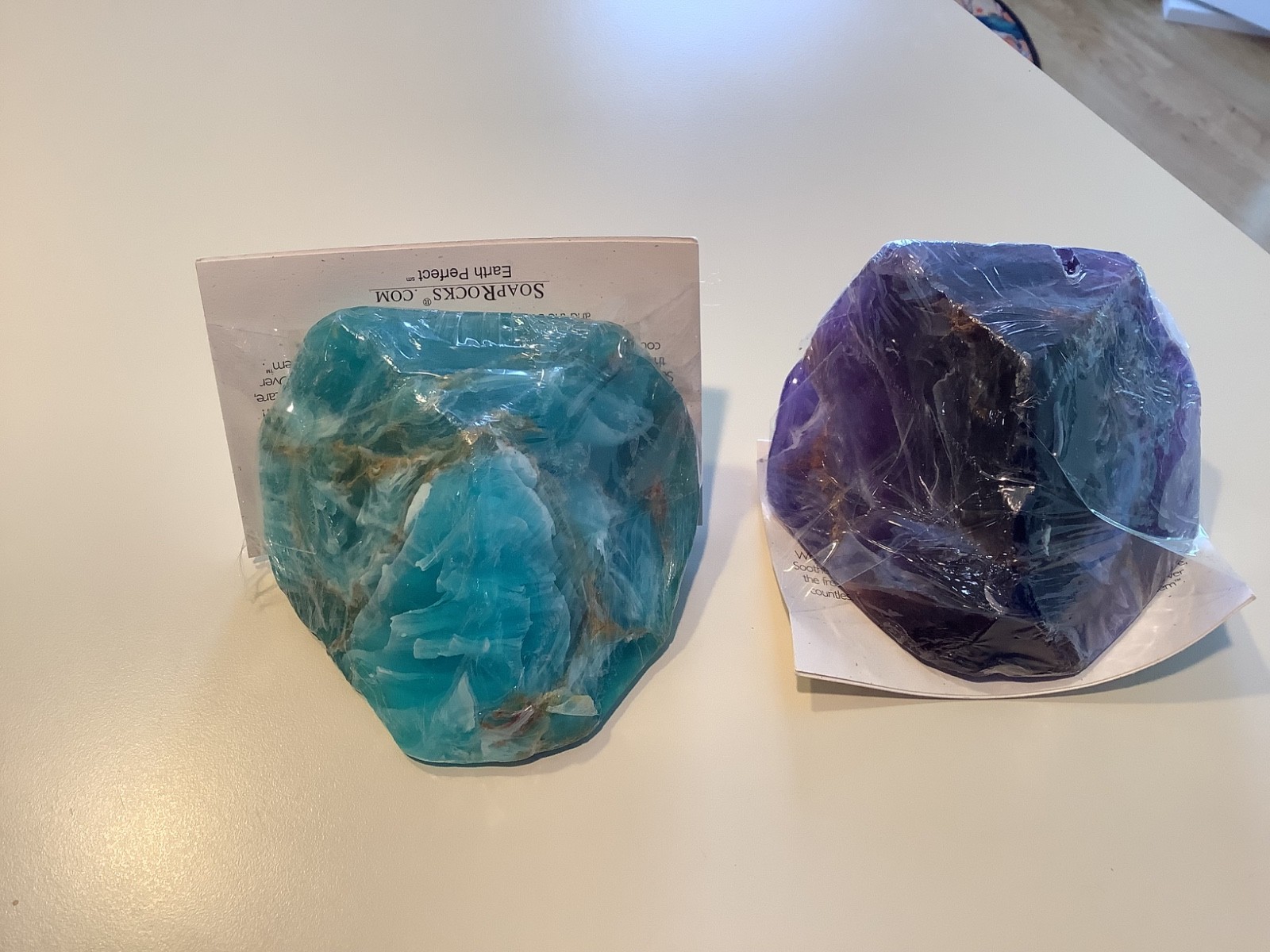 Soap Rocks – Azurite Malachite & Blue Agate Purple and Blue Lot 2 New Sealed