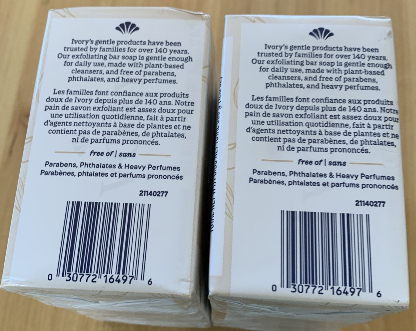 Lot Of 2 (8 Bars Total) Ivory Gentle Exfoliating Bar Soap, Warm Vanilla Oat Milk