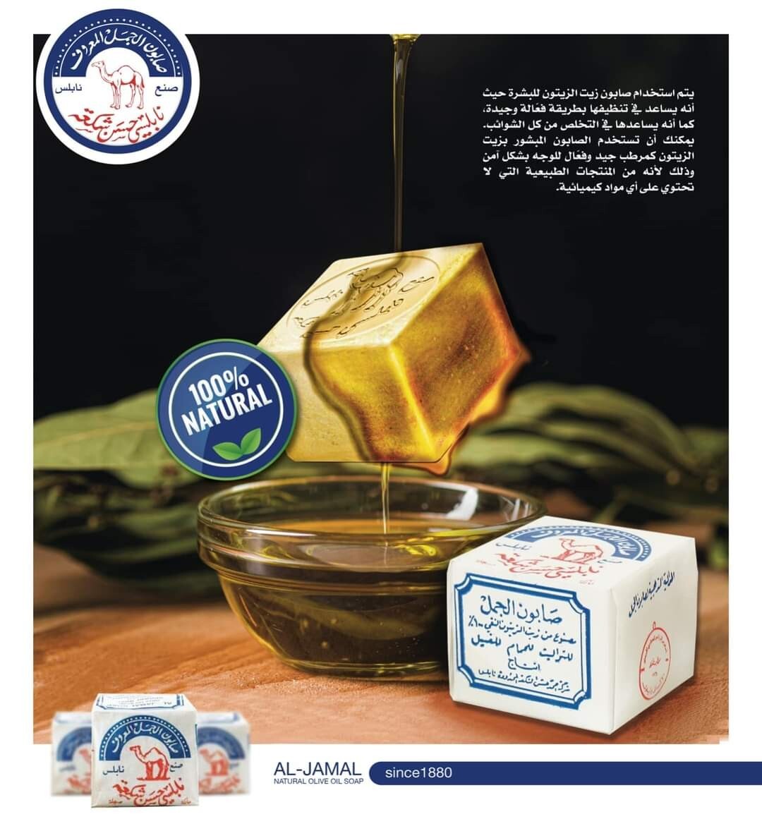 Soap Olive Oil Al Jamal Nablus Palestine Original Camel Pure Natural Bar