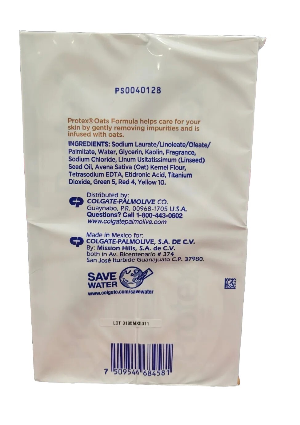 PROTEX OATS Antibacterial Soap Jabon Protex Avena FAMILY PACK 20 BARS OF 4.5 OZ