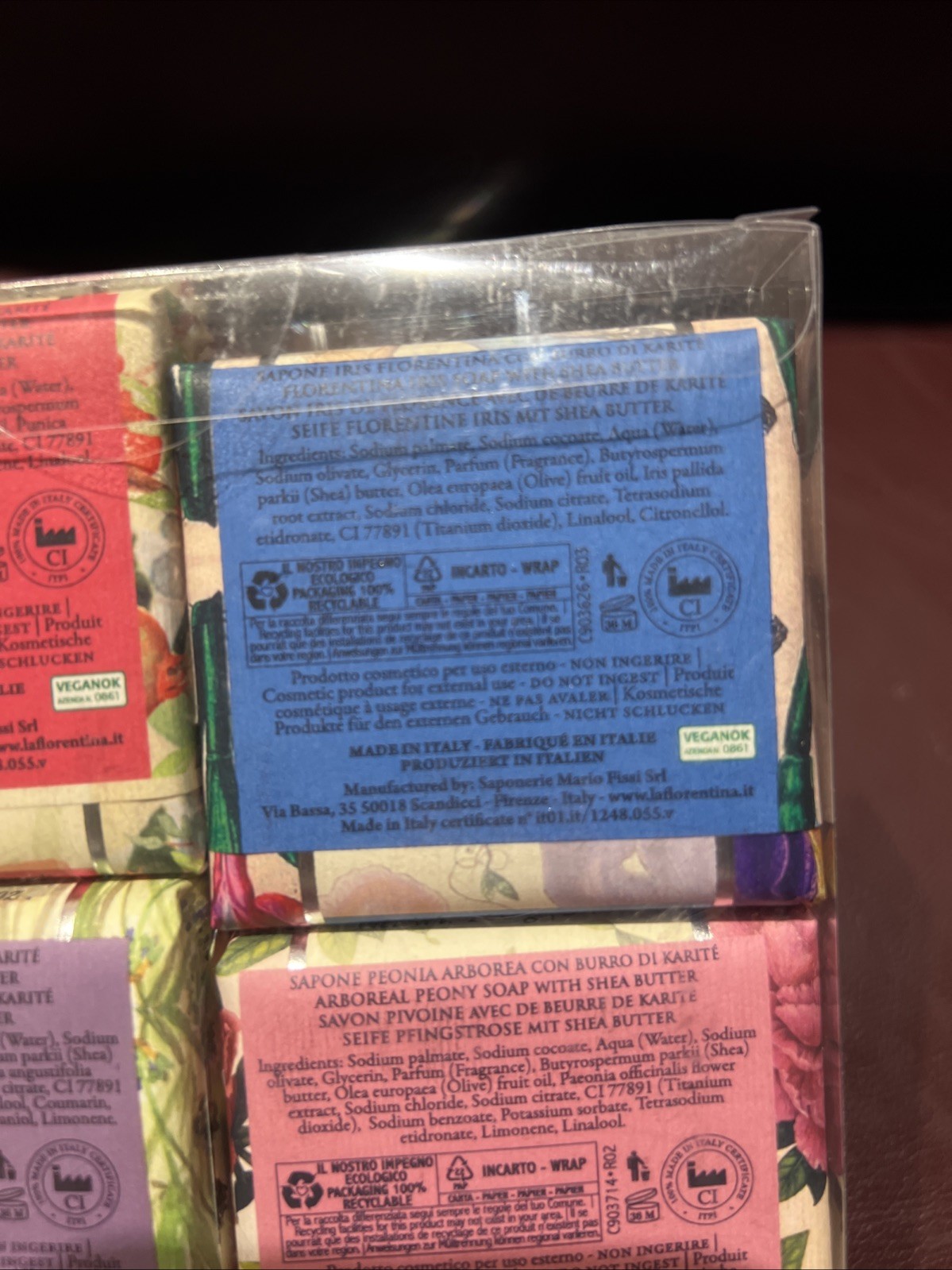 La Florentina Italian Soap Collection Gift Set Of 6 Assorted Scents 3.7oz