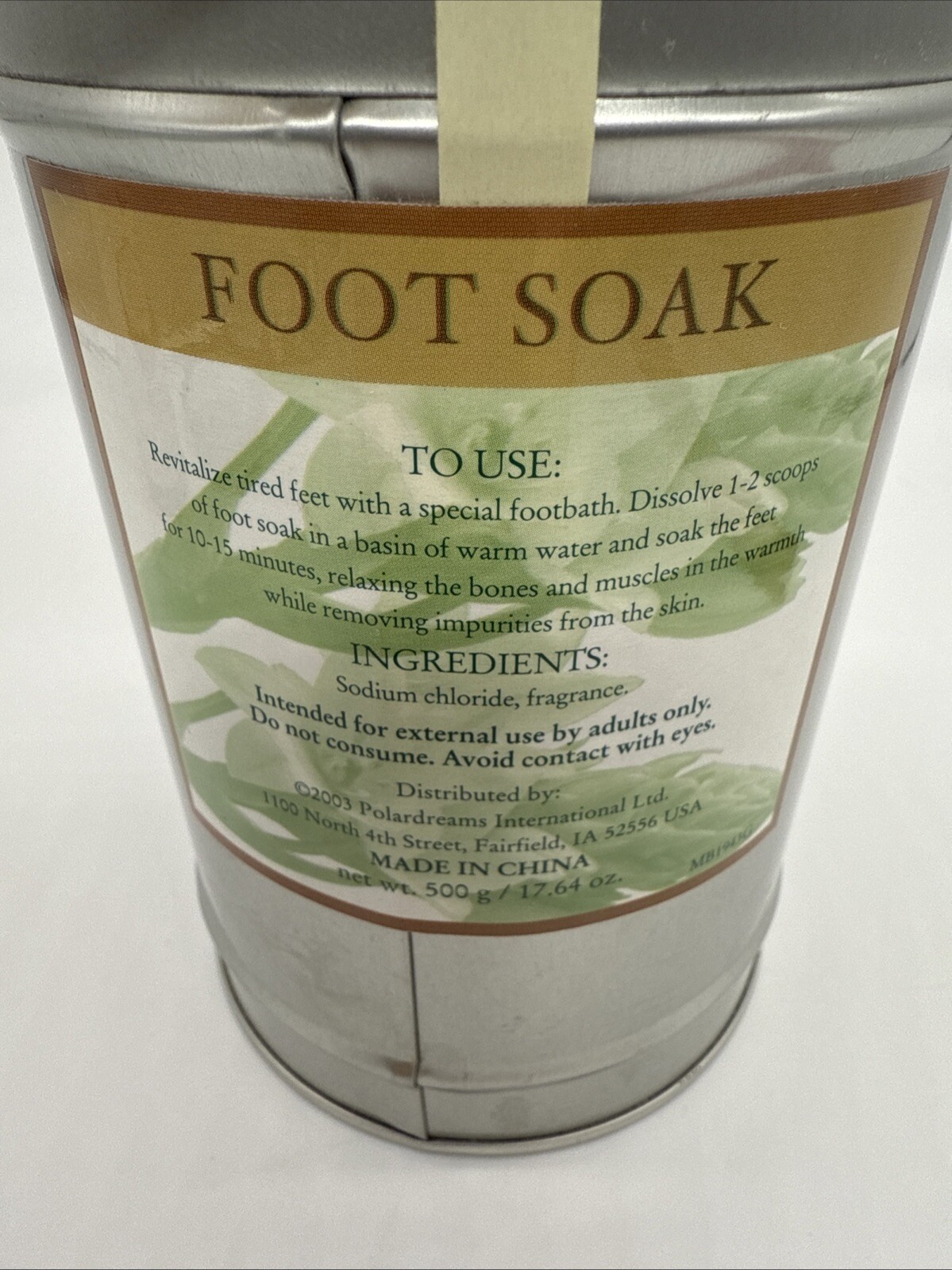 Bath Garden Lily Tuberose and Foot Soak New Sealed Vintage With Wood Scoop 500 G
