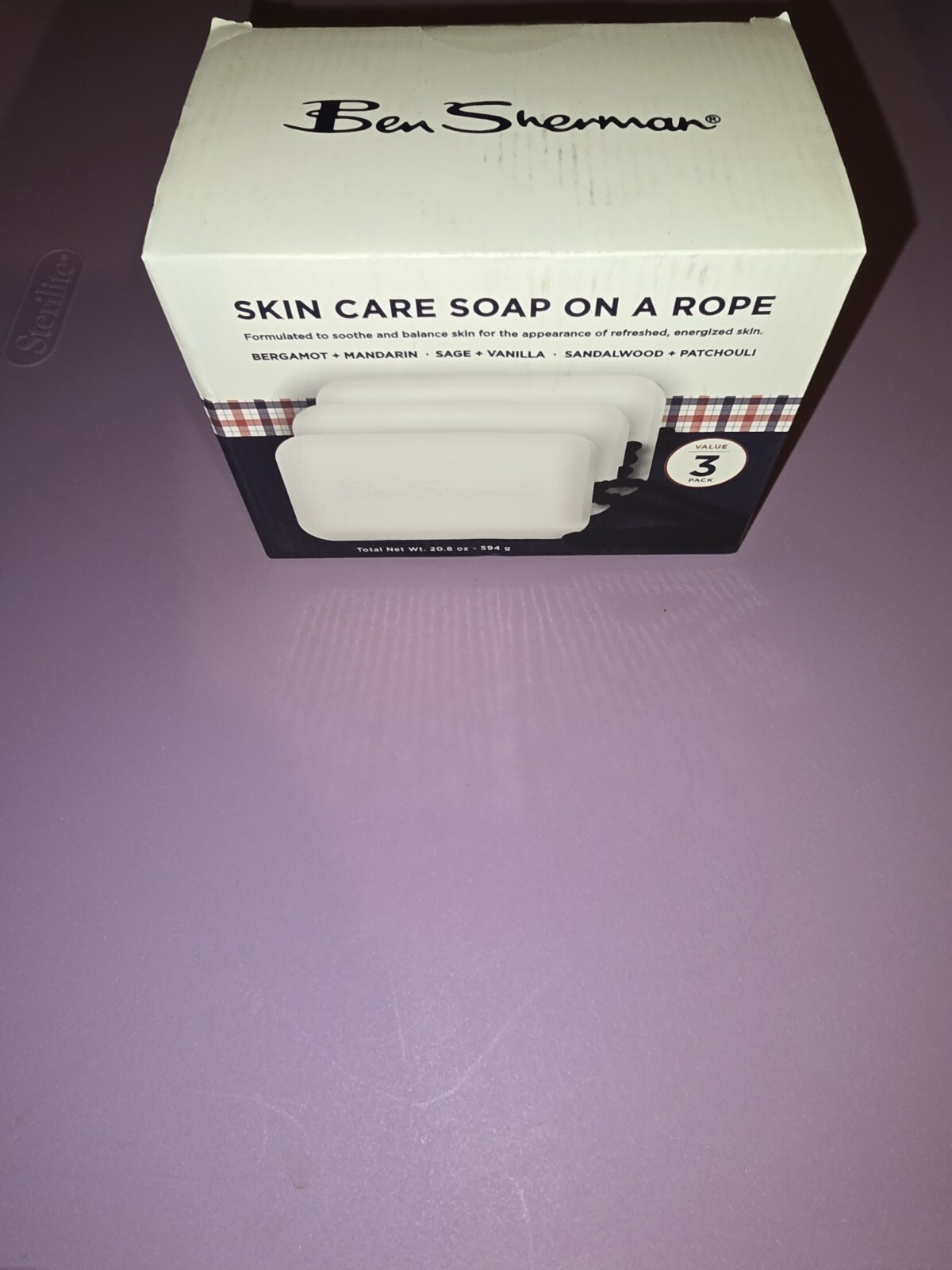 Ben Sherman Skin Care Soap on a Rope 3 Pack. Gifts for him.