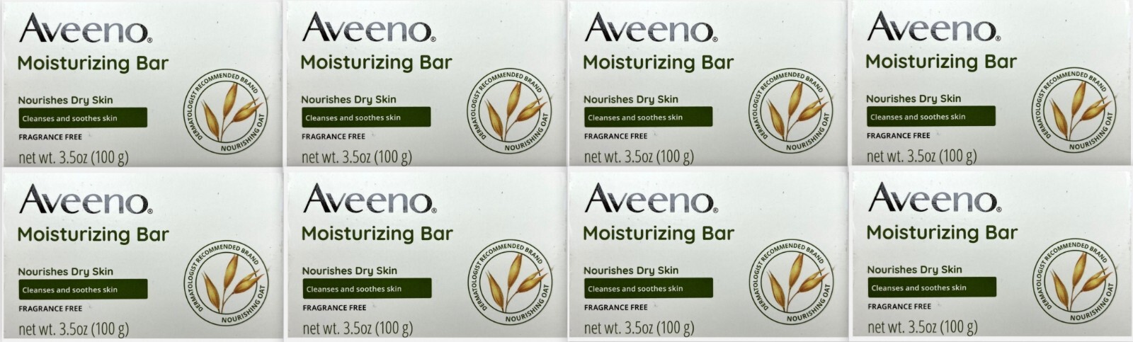 Aveeno Moisturizing Bar w/ Nourishing Oat 3.5oz ( 8 bars )