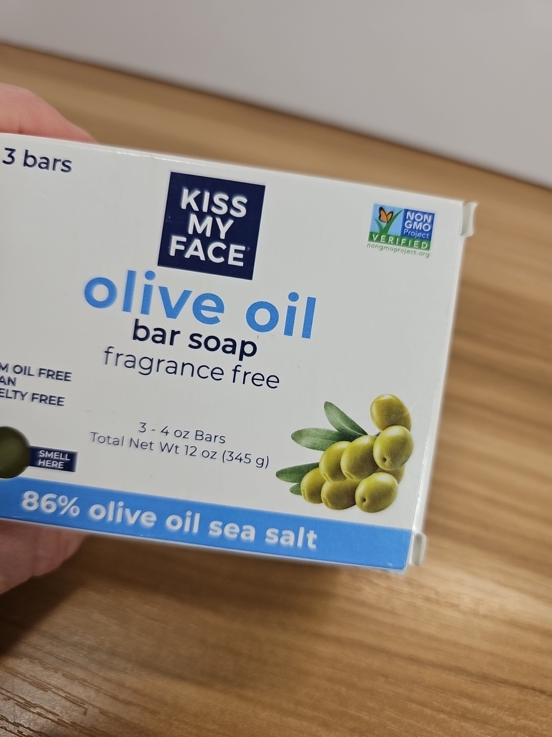 Olive Oil Bar Soap, Fragrance Free, 3 Bars, 4 oz (115 g) Each Kiss My Face
