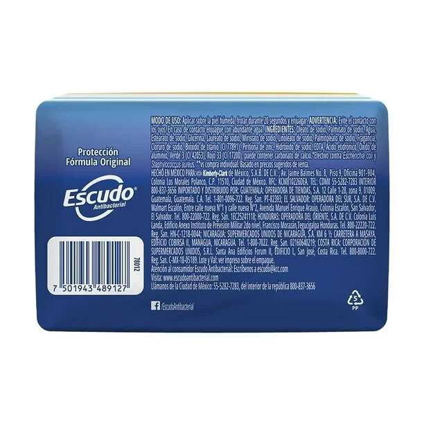10X ESCUDO JABON ANTIBACTERIAL ORIGINAL/ SOAP BARS-10 BARRAS 110g EA-ENVIO GRATS