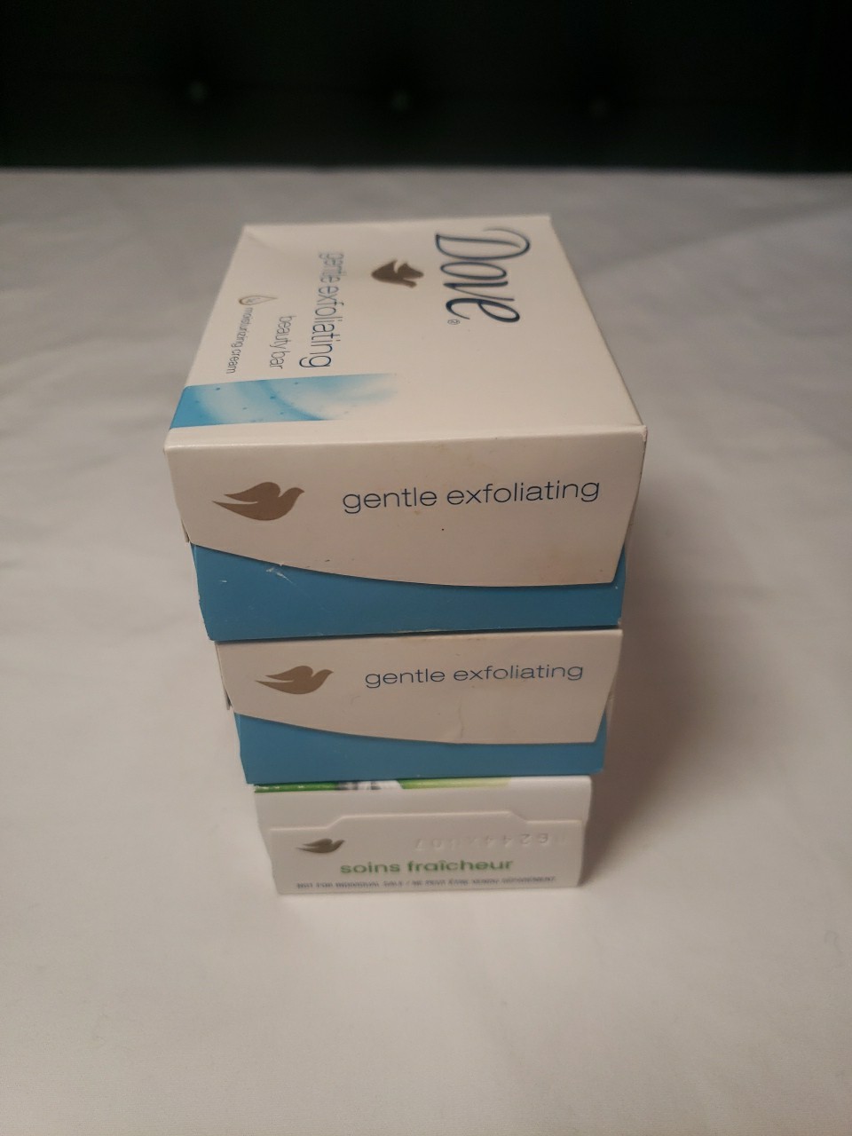 Dove Body Soap Bathing Beauty Bar Lot Of 3 Gentile Exfoliating & Cool Moisture