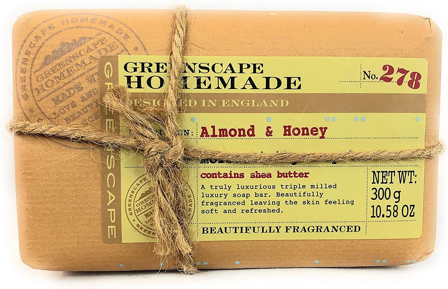 Greenscape Homemade Almond & Honey Moisturizing Soap Bar 10.58 OZ