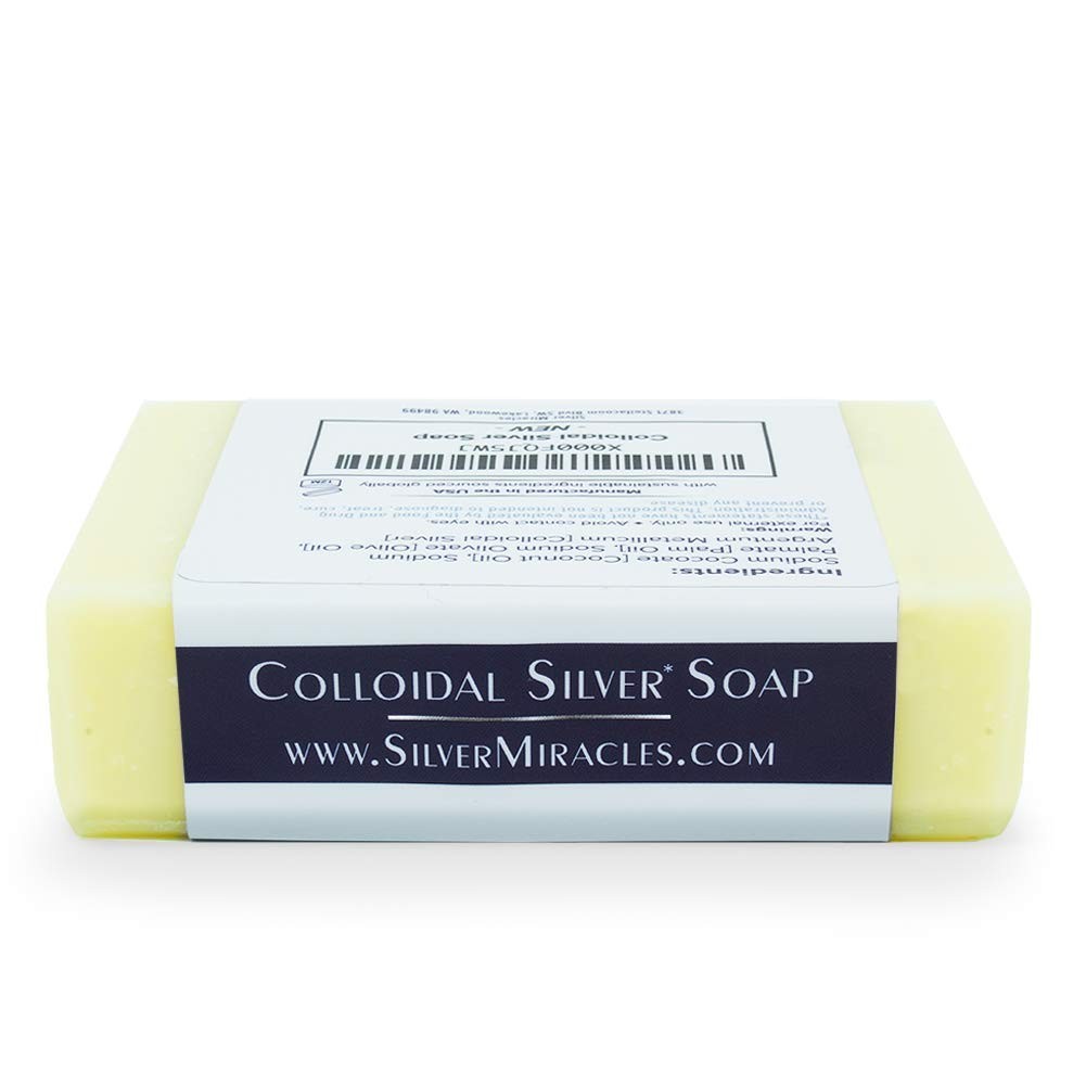 Versatile Natural Colloidal Silver Soap for Face & Body – 4.5 oz Handmade Bar