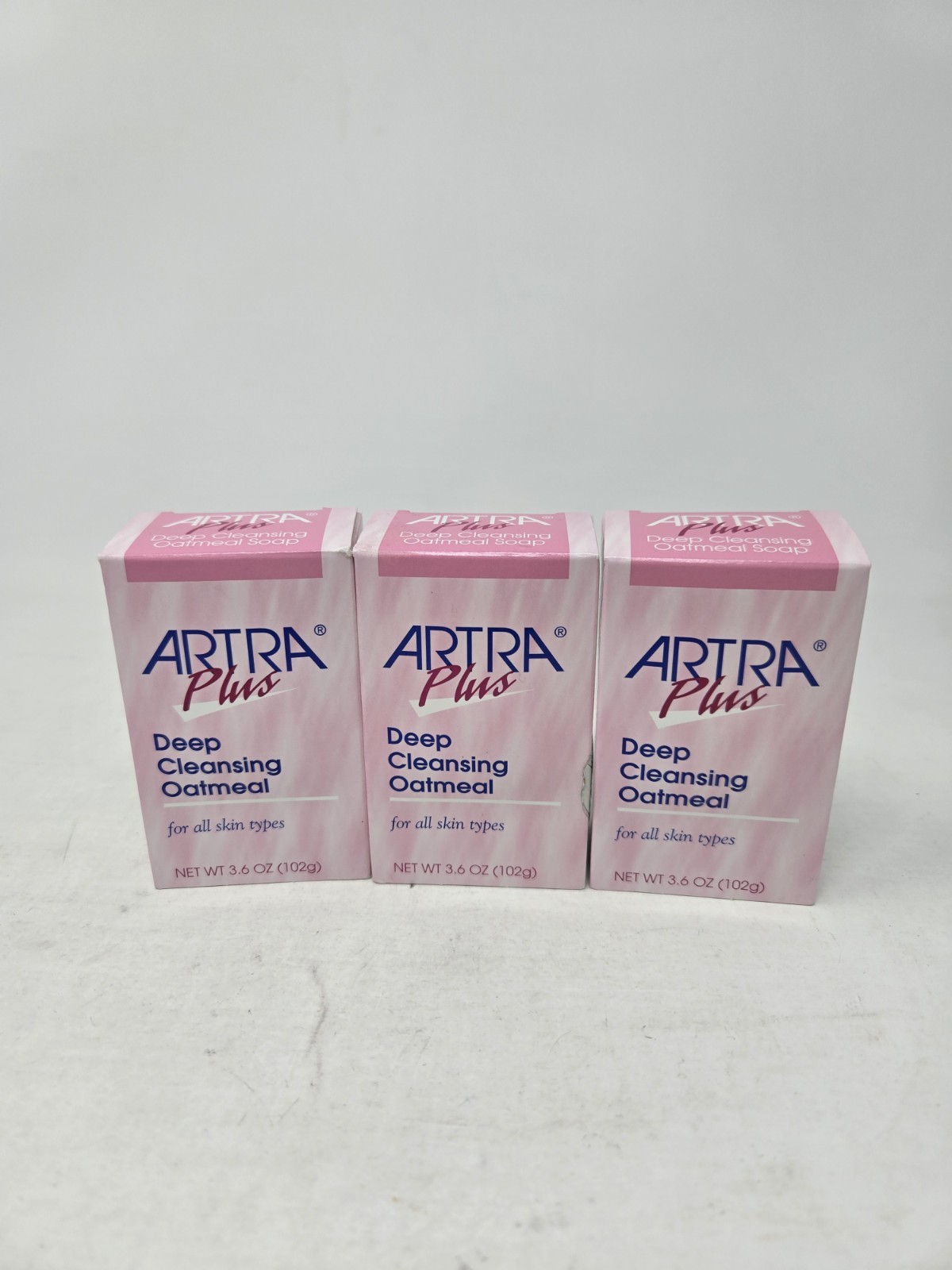 Artra Plus Deep Cleansing Oatmeal Soap 3.6 Oz ea – 3 Pack, Natual All Skin Types
