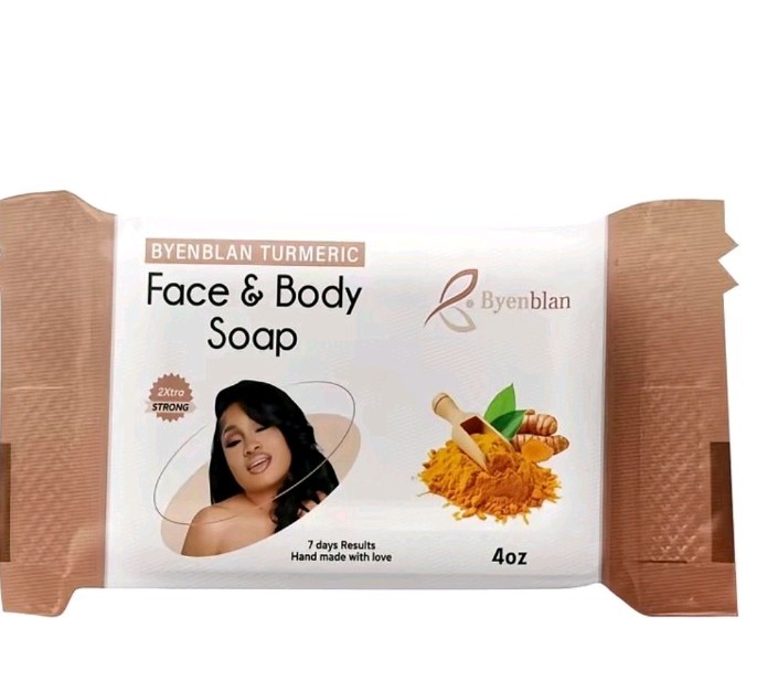 Turmeric Face & Body Soap Byenblan Xtra Strong – 7 Days Results Glow 4 oz