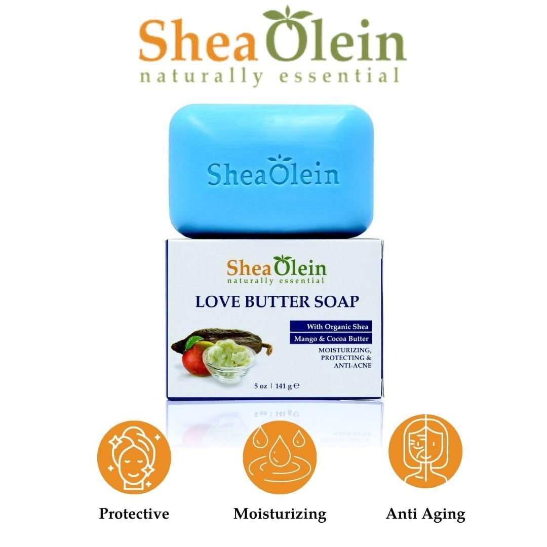 Shea Olein Love Butter Soap 6 Pack 5oz Shea Mango Cocoa Butter Anti Aging