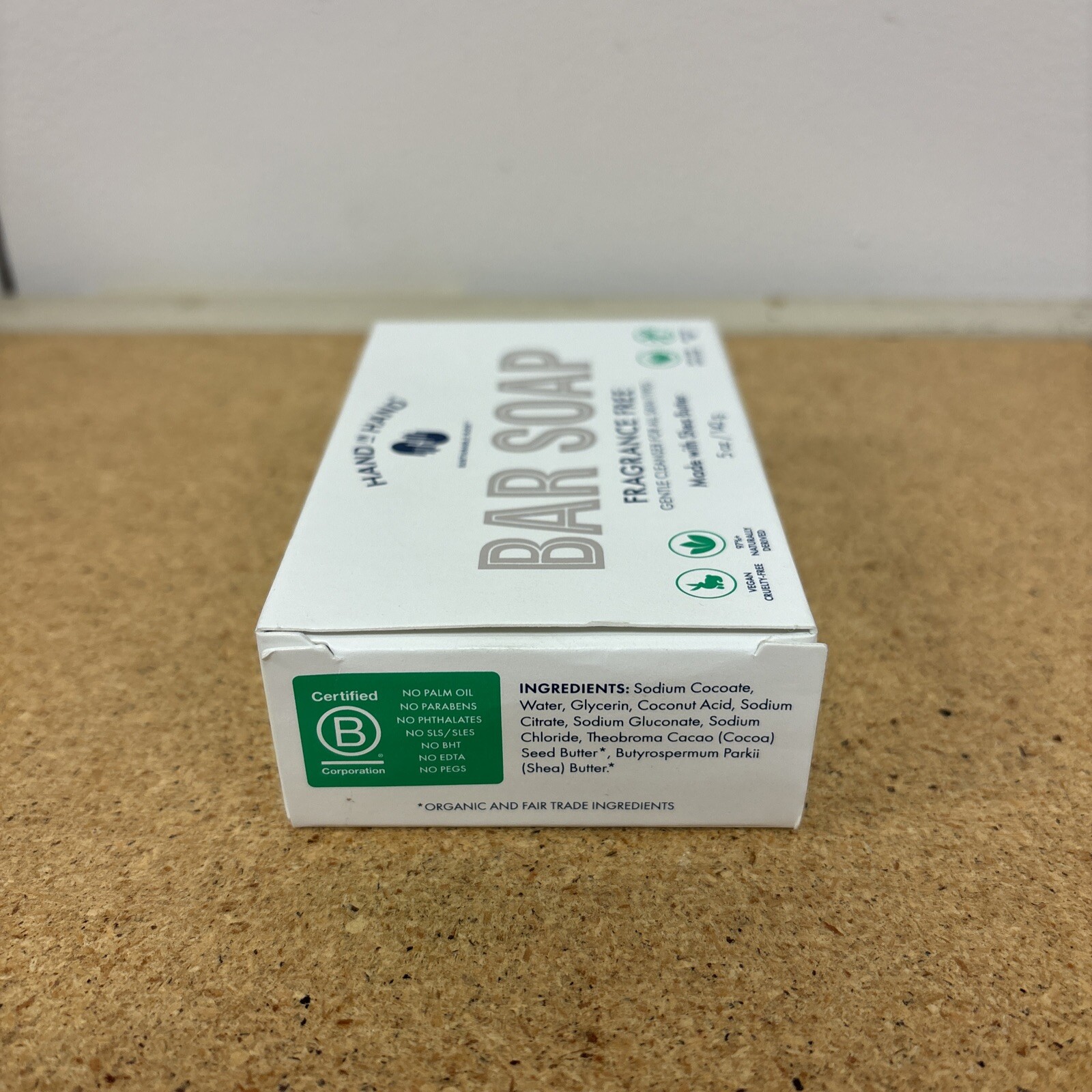 Hand In Hand Bar Soap Fragrance Free 5 Oz