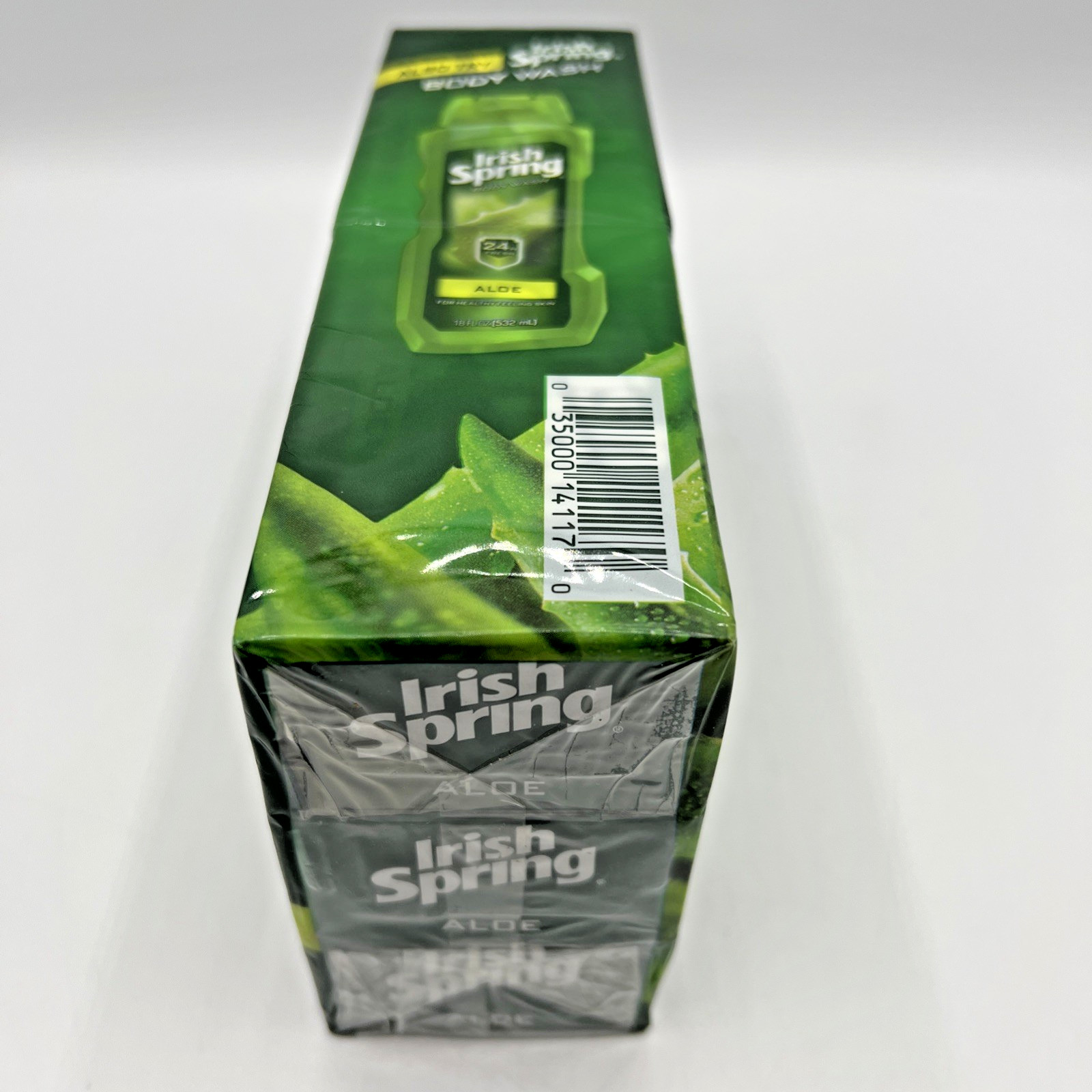 Irish Spring Aloe Bar Soap 6 Pack 3.7 oz Men Deodorant Fresh Clean
