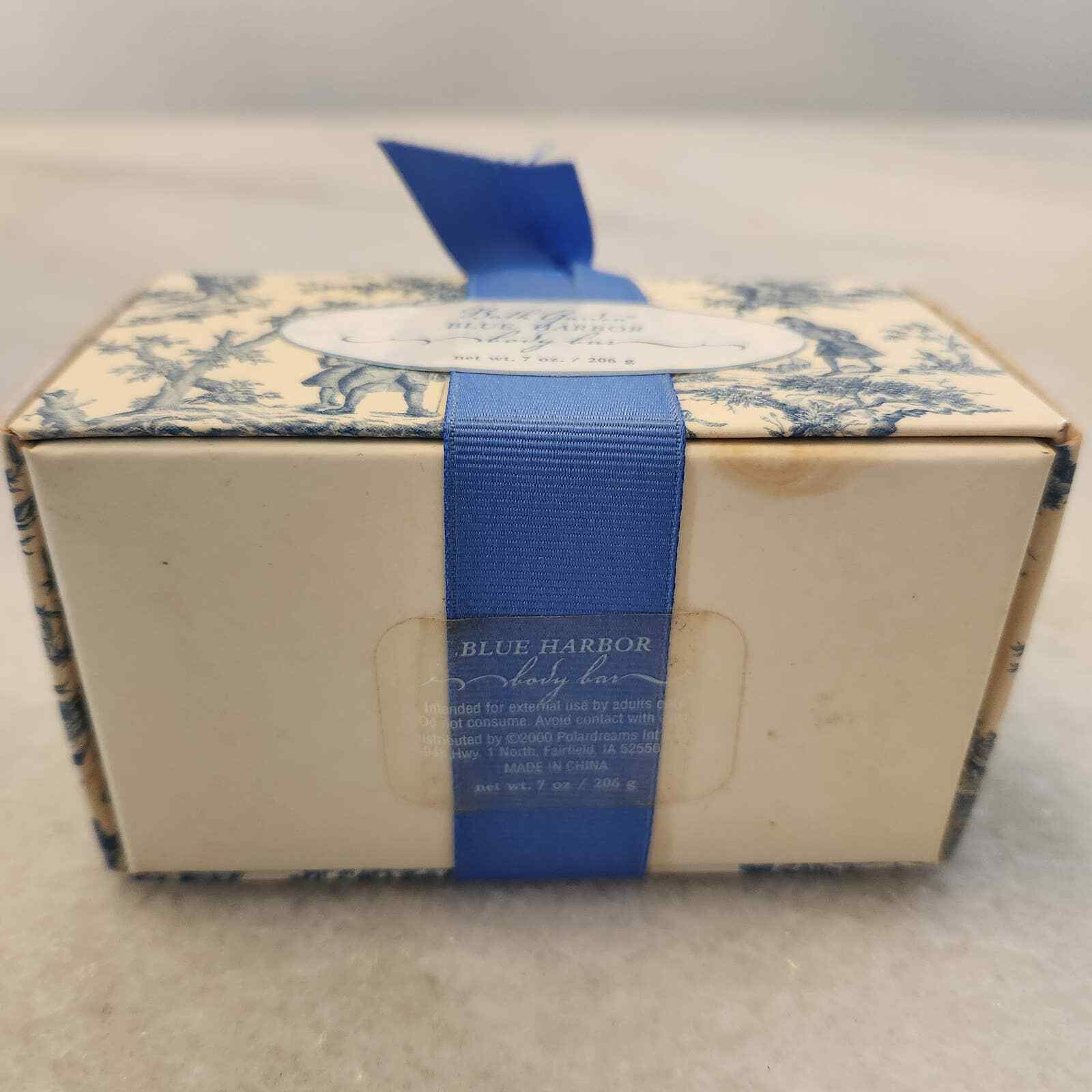 Bath Garden Blue Harbor Women’s White/Blue Rectangular Body Bar Soap 7 oz./206g