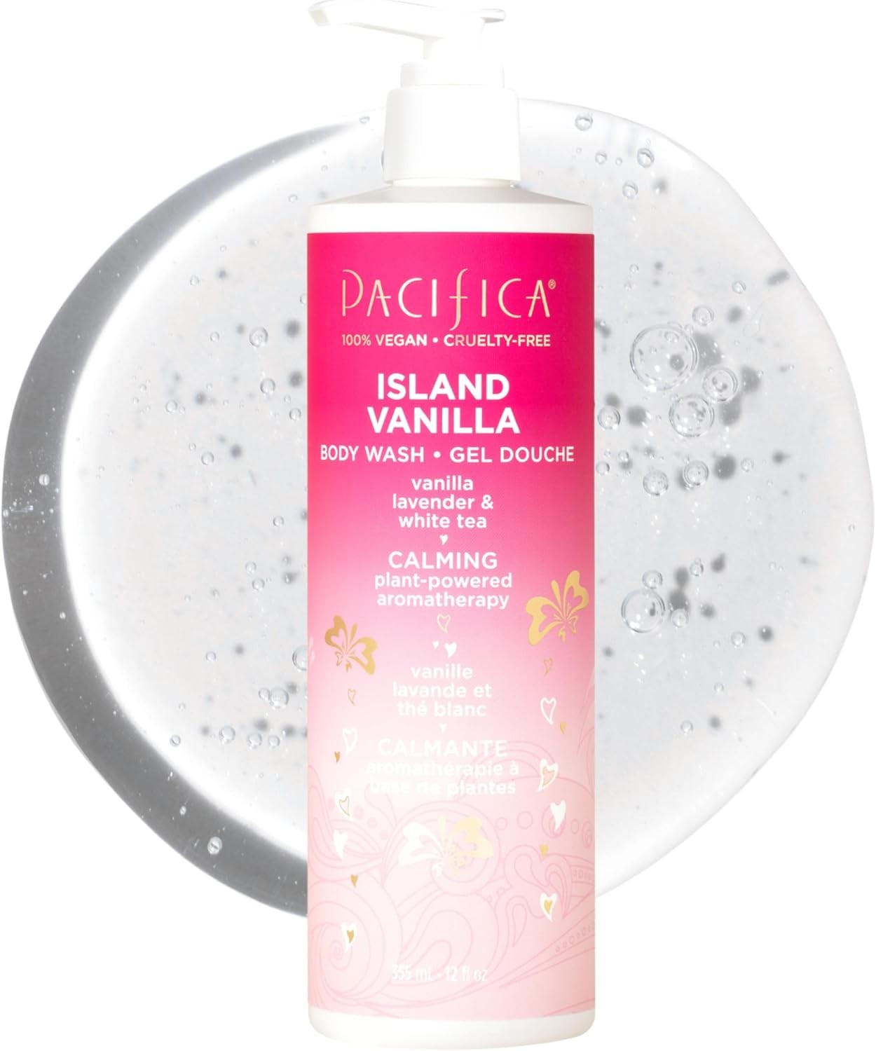 Island Vanilla Body Wash Aloe + Hyaluronic Acid, Daily Cleansing, Bath & Shower