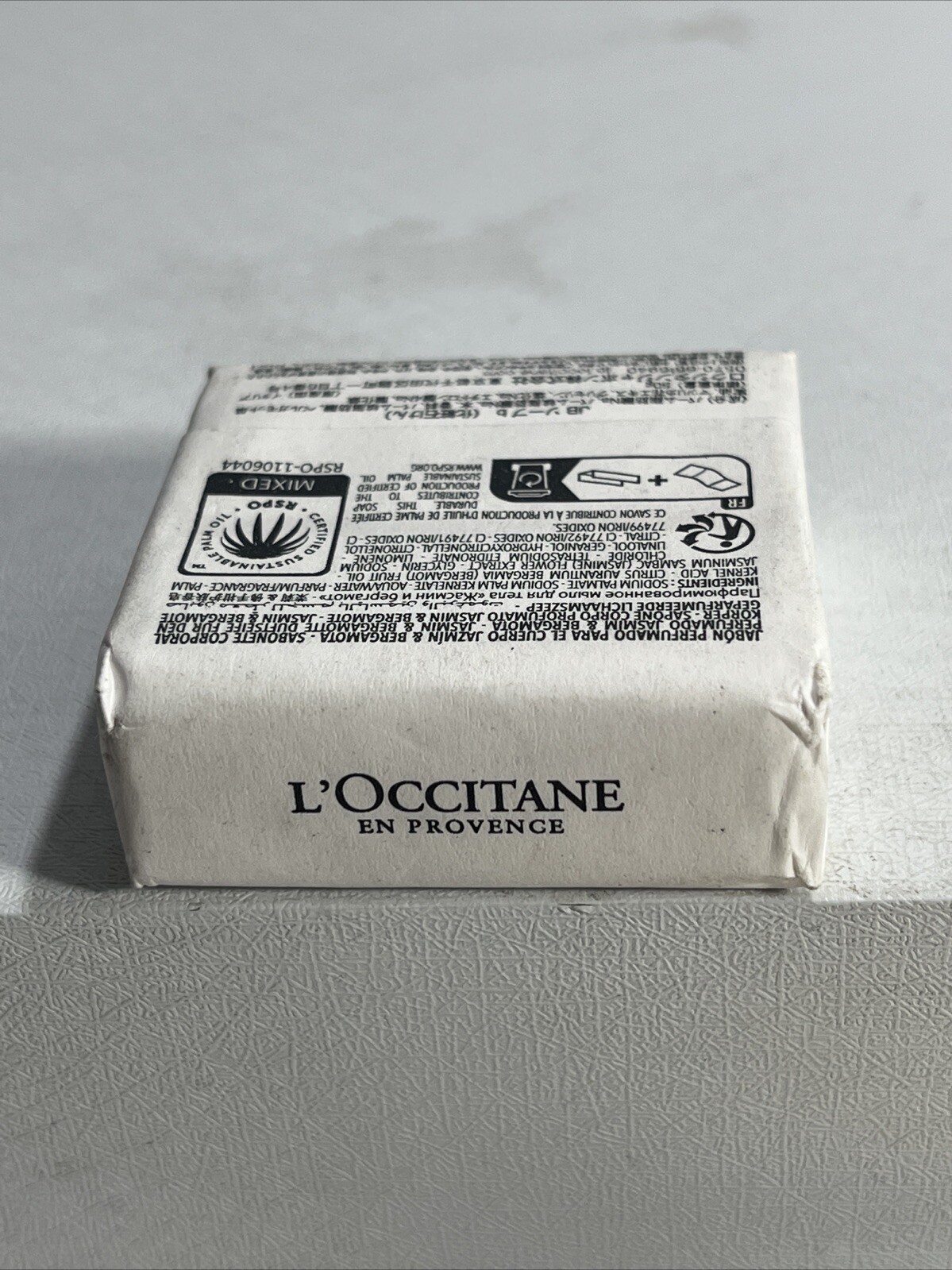 5 New Loccitane Jasmin & Bergamote Bar Soap, 1.7oz Each, Slightly Damaged Outer