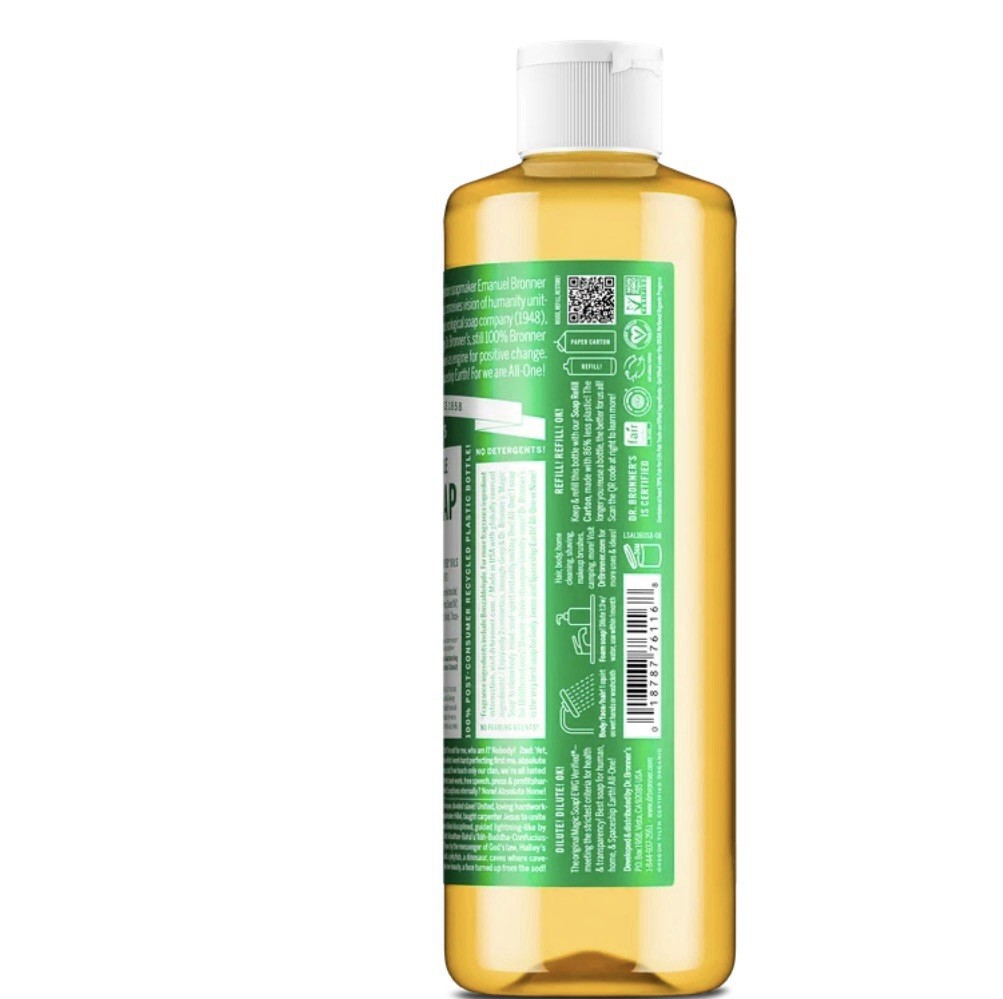 Dr Bronner’s 18-In-1 Hemp Almond Pure-Castile Soap 16fl oz 473ml