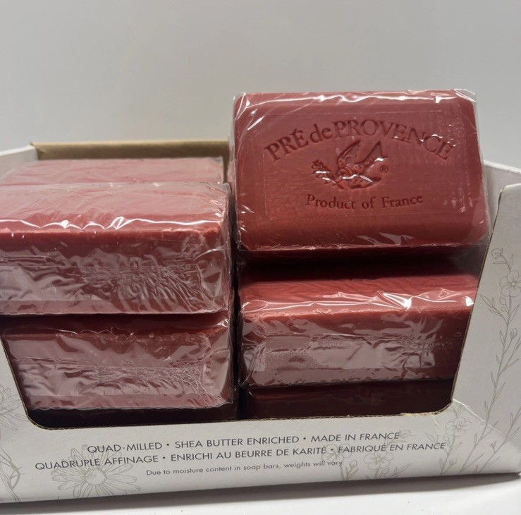Pre de Provence Raspberry Shea Butter Enriched Soap 6Bars box 250 Gram