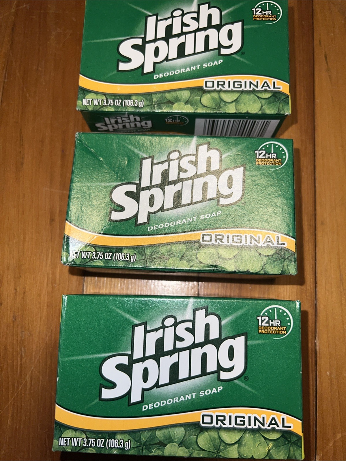 Irish Spring Original Deodorant Soap Bar, Original Scent, 3.7 oz Green