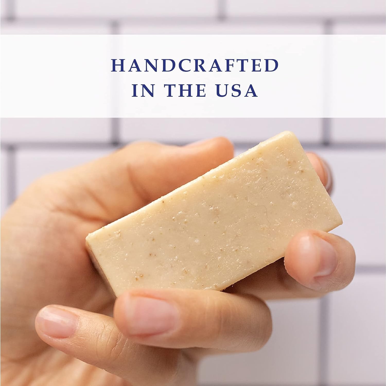 Gentle Unscented Zinc Bar Soap with Olive and Argan Oils for All Skin Types