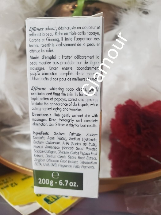 X 1 SOAP. Effimax Q10+ papaya-carotte exfoliating soap. 200g. ALL SKIN TYPES