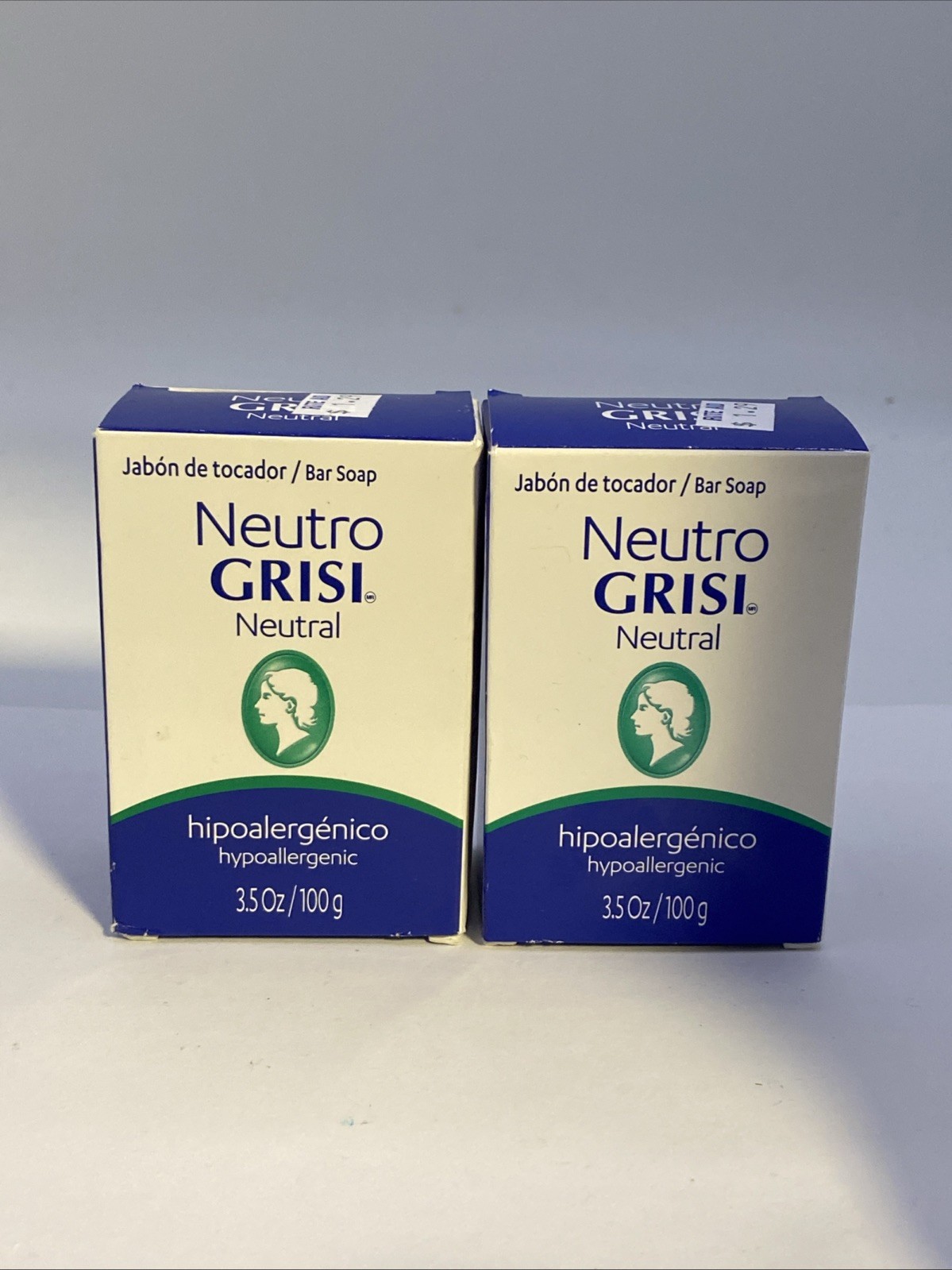 (2) Neutro Grisi Neutral Bar Soap 3.5 OZ per Bar-Brand New & Sealed