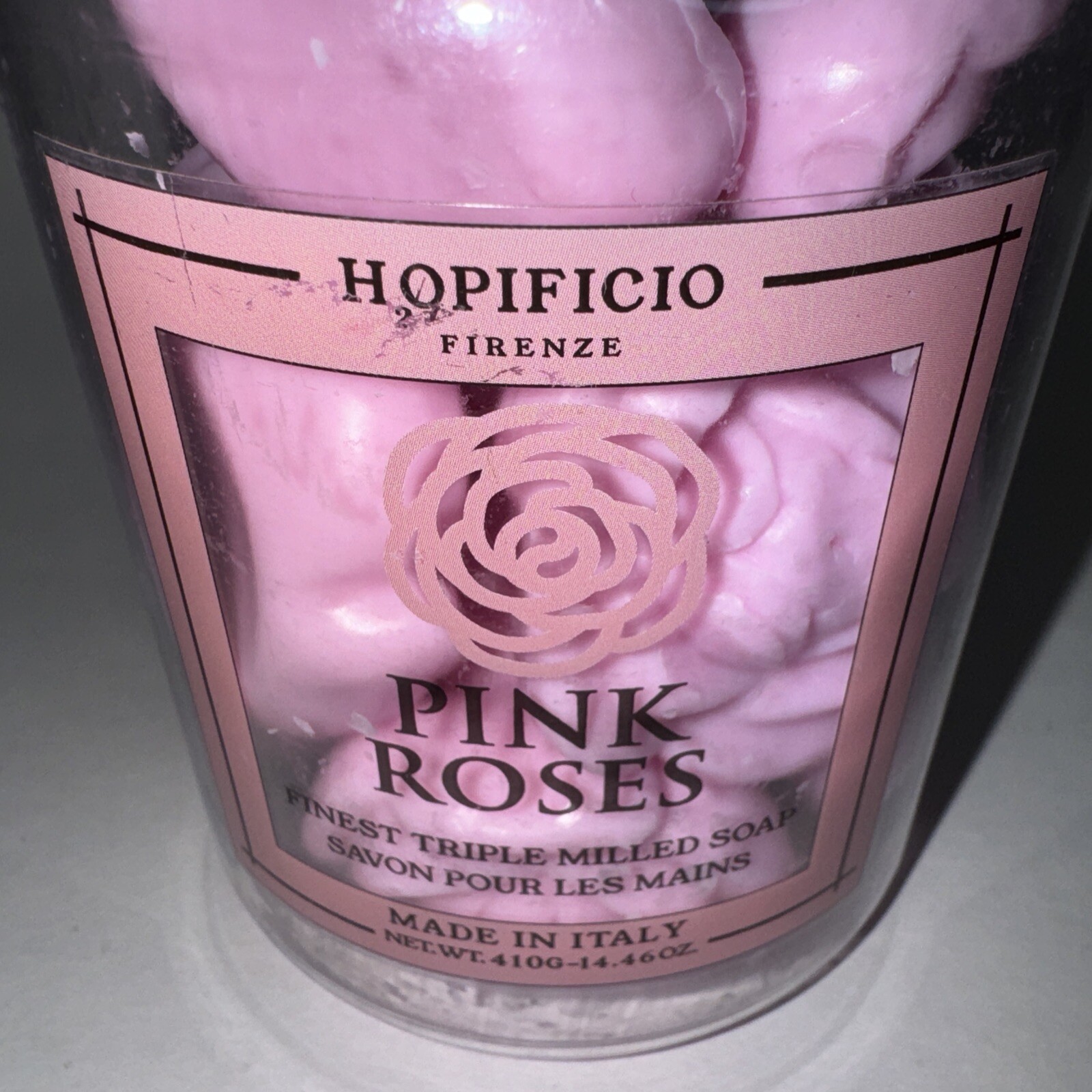 Hopificio Firenze Pink Roses Soap Triple Milled Savon Pour Les Mains