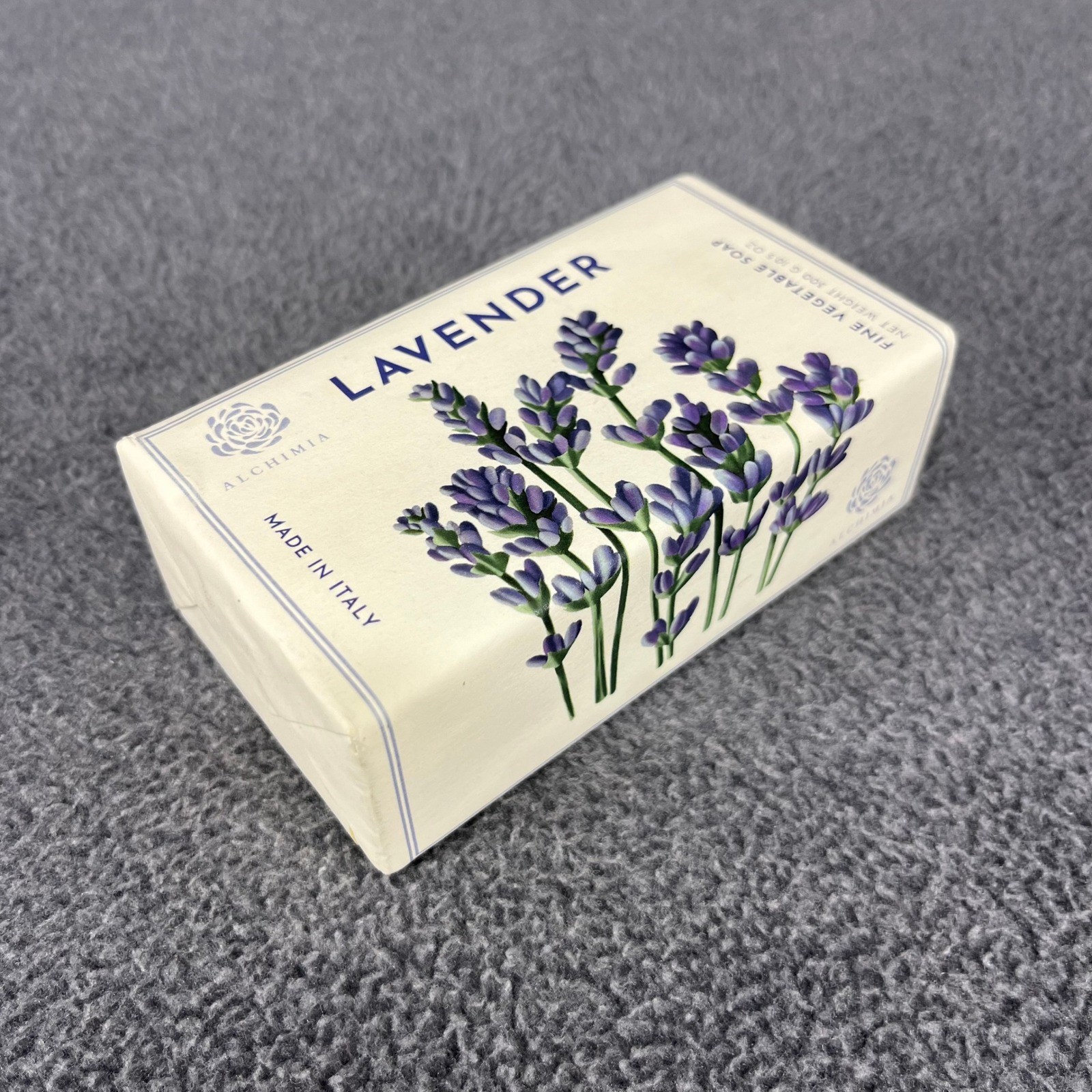 Alchimia Lavender Vegetable Soap Unisex 10.5 oz Purple Made in Italy Floral Bar