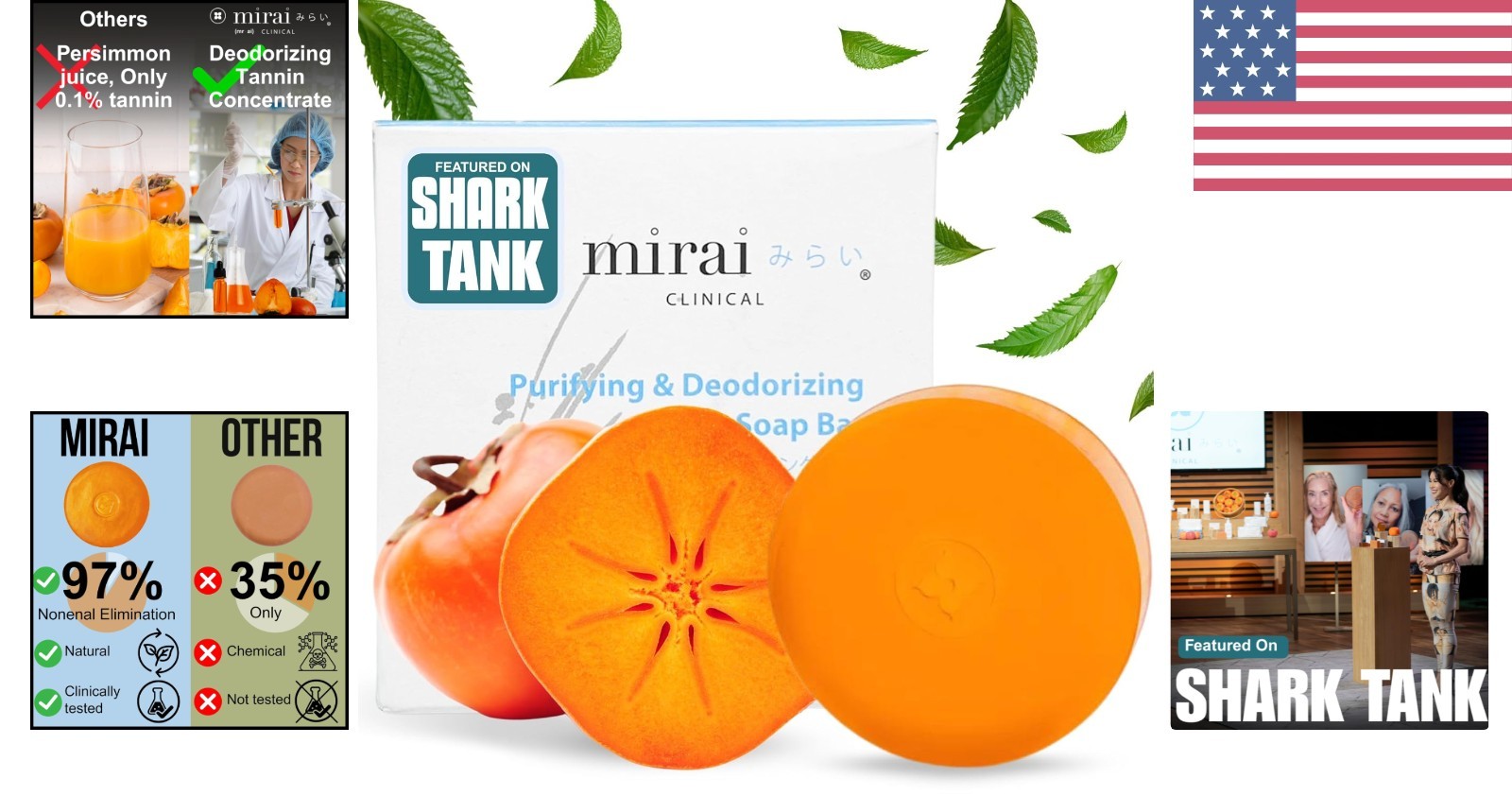 Clinical Persimmon Soap Bar – Nonenal Body Odor Solution for All Skin Types