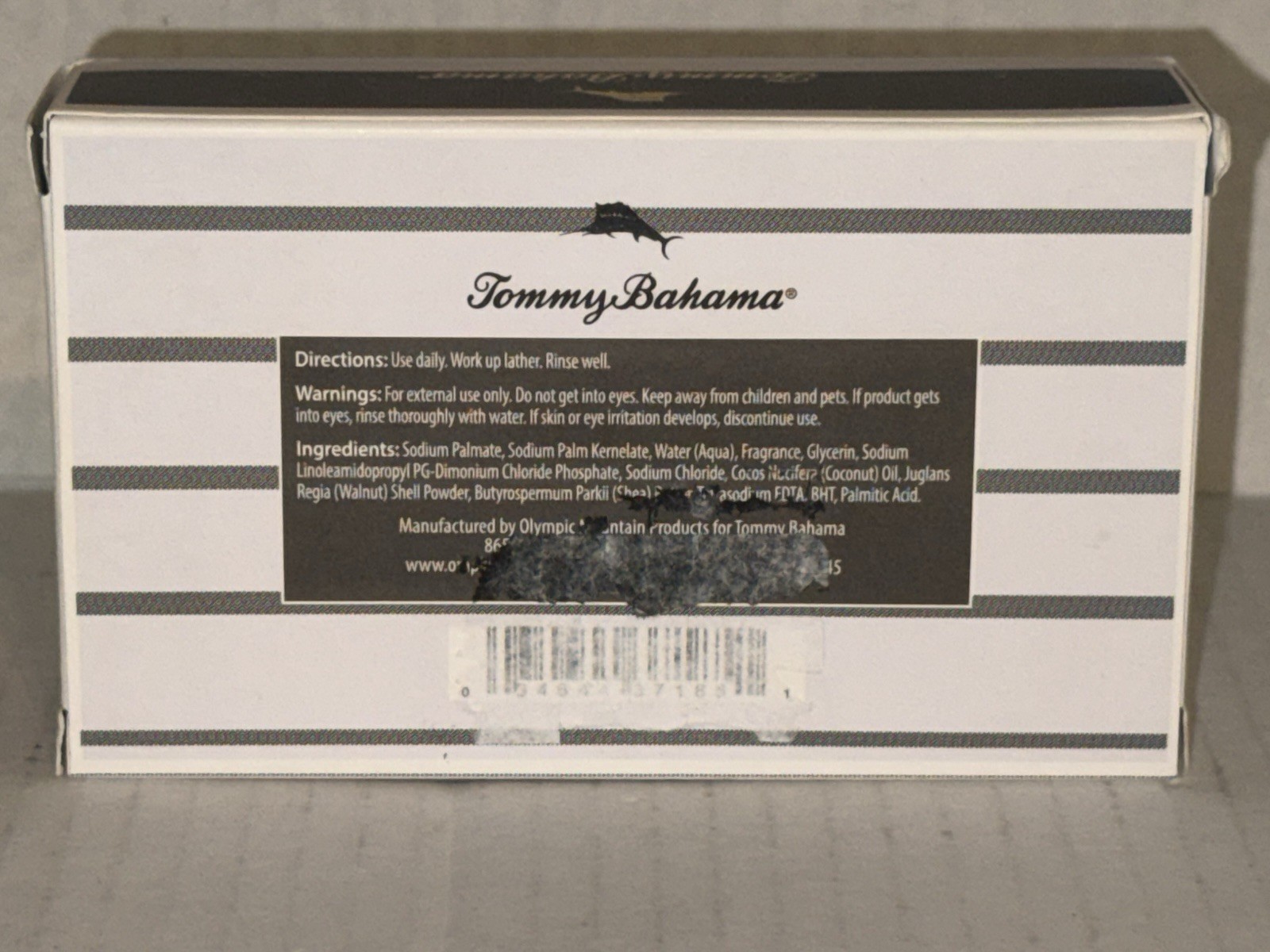 New Tommy Bahama Bar Soap Sea Salt Exfoliating For Men (Hair + Face + Body)