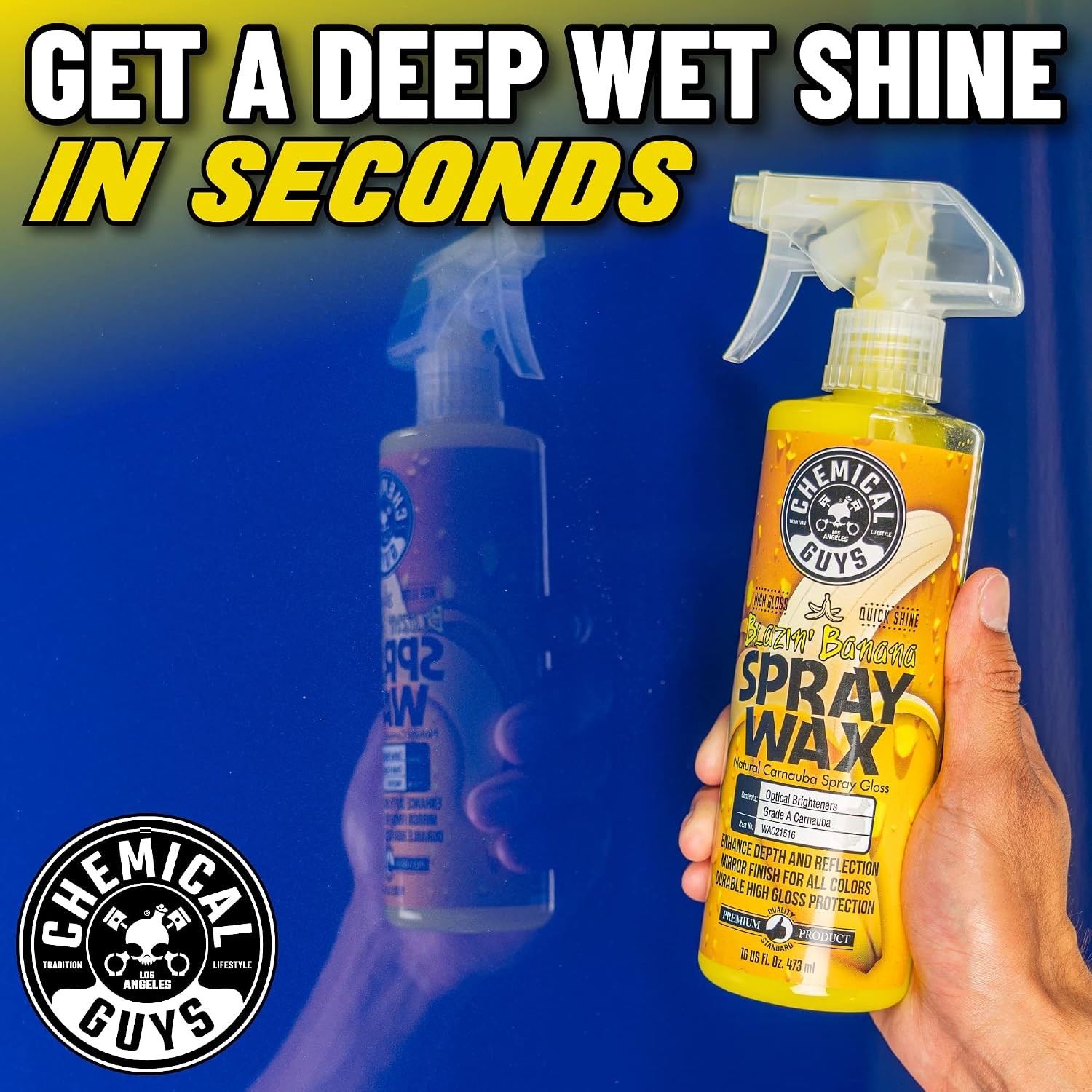 Chemical Guys Blazin Banana Carnauba Car Wax Spray High Gloss Carnauba Wax