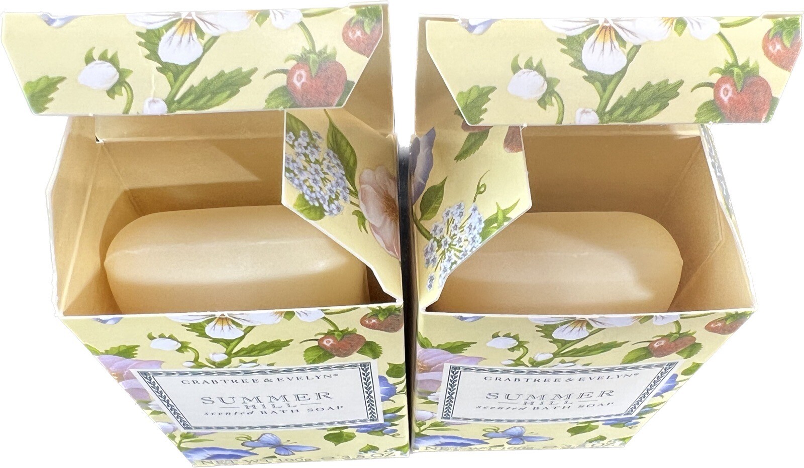 Summer Hill Crabtree & Evelyn Bar Soap Scented Bath DISCONTINUED 3.5oz NEW X2