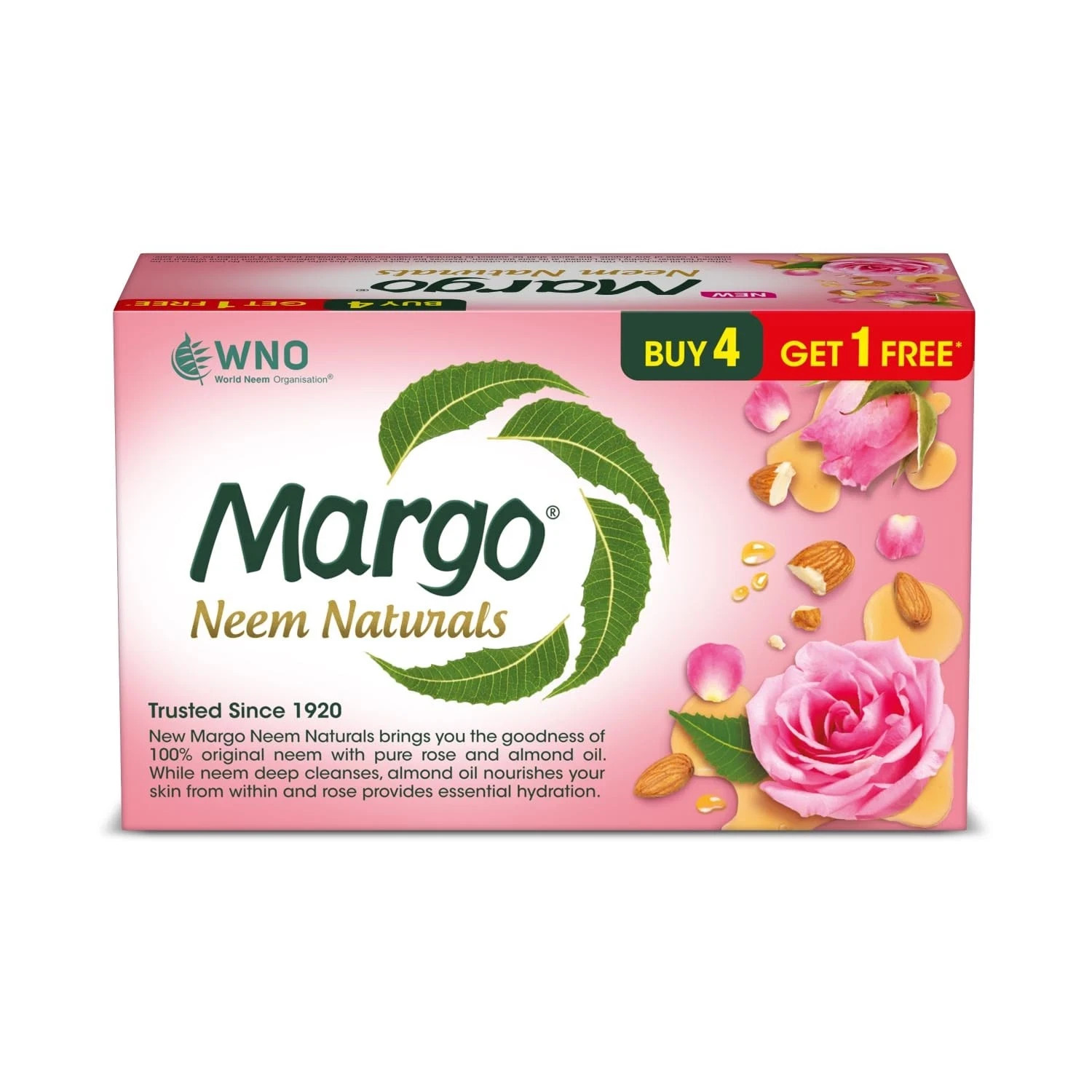 Margo Neem Naturals Soap For Clear Radiant Skin Pack of 5x100g Each Packs