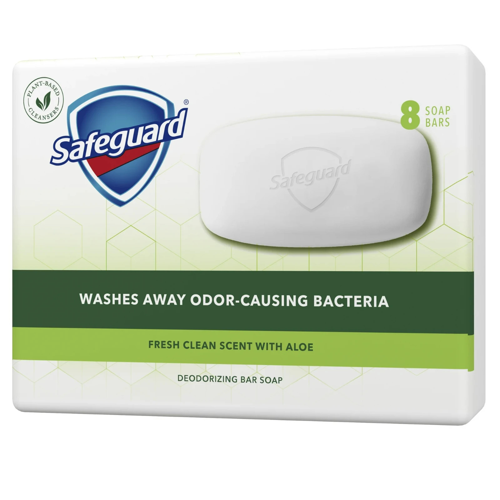 Safeguard Bath Bar Soap, Fresh Clean Scent with Aloe, 3.2 oz (8 Count)