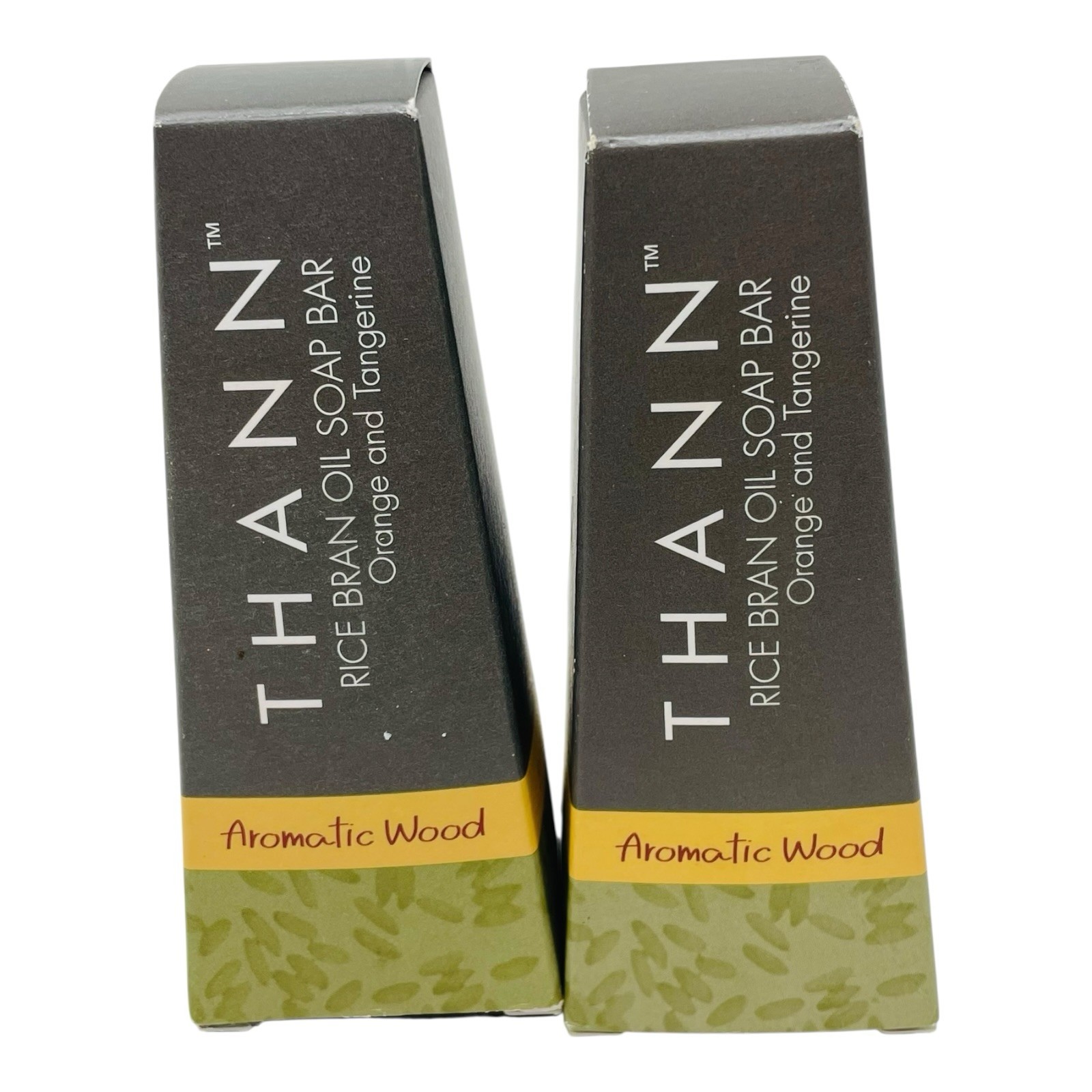Thann Rice Bran Oil Soap Bar Orange Tangerine 1.3 oz Aromatic Wood Lot of 2