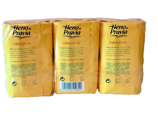 Heno de Pravia Original Jabon Natural desde1905 e115g/ 4 oz Ea. x3