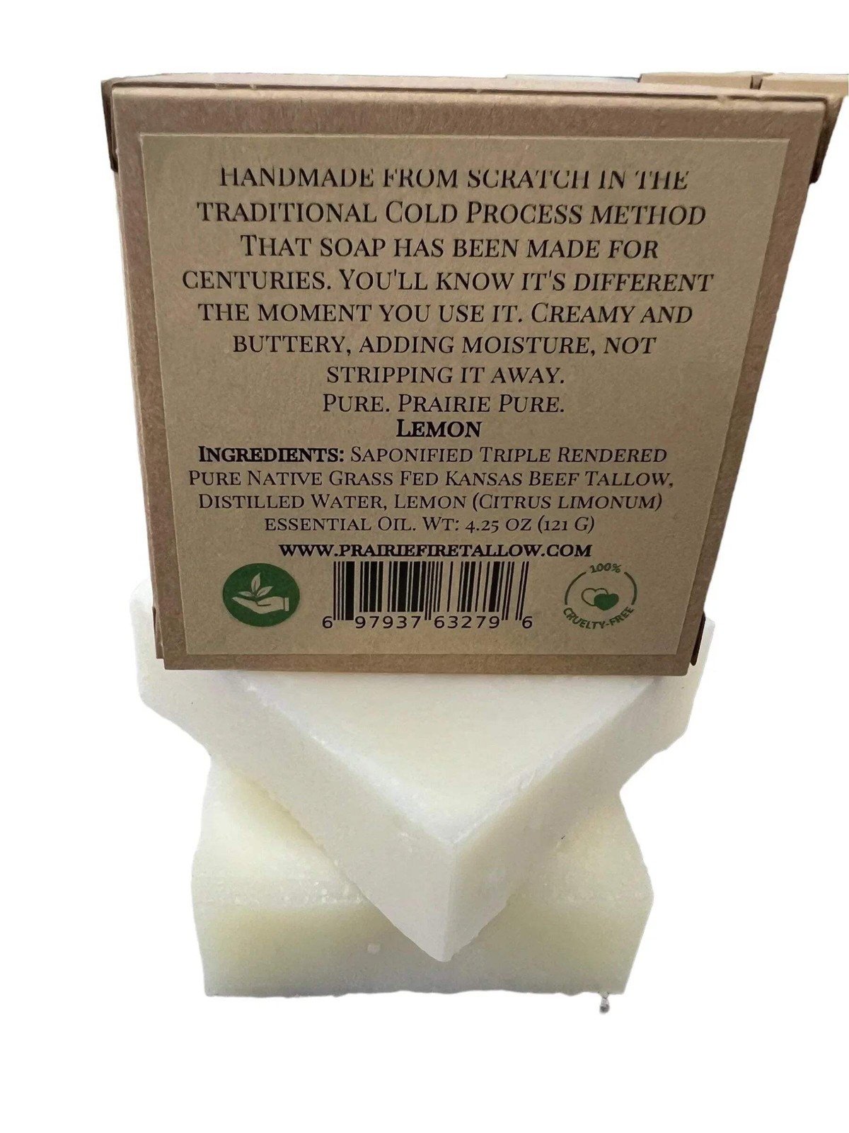 Pure Beef Tallow Soap Bar, (3 Pack) Grass Fed and Finished – Face, Body and Hair