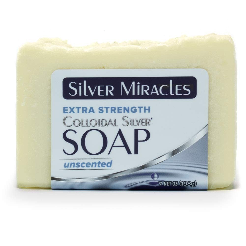 Organic Colloidal Silver Soap – Extra Strength, 7oz Bars – Handmade & Unscented
